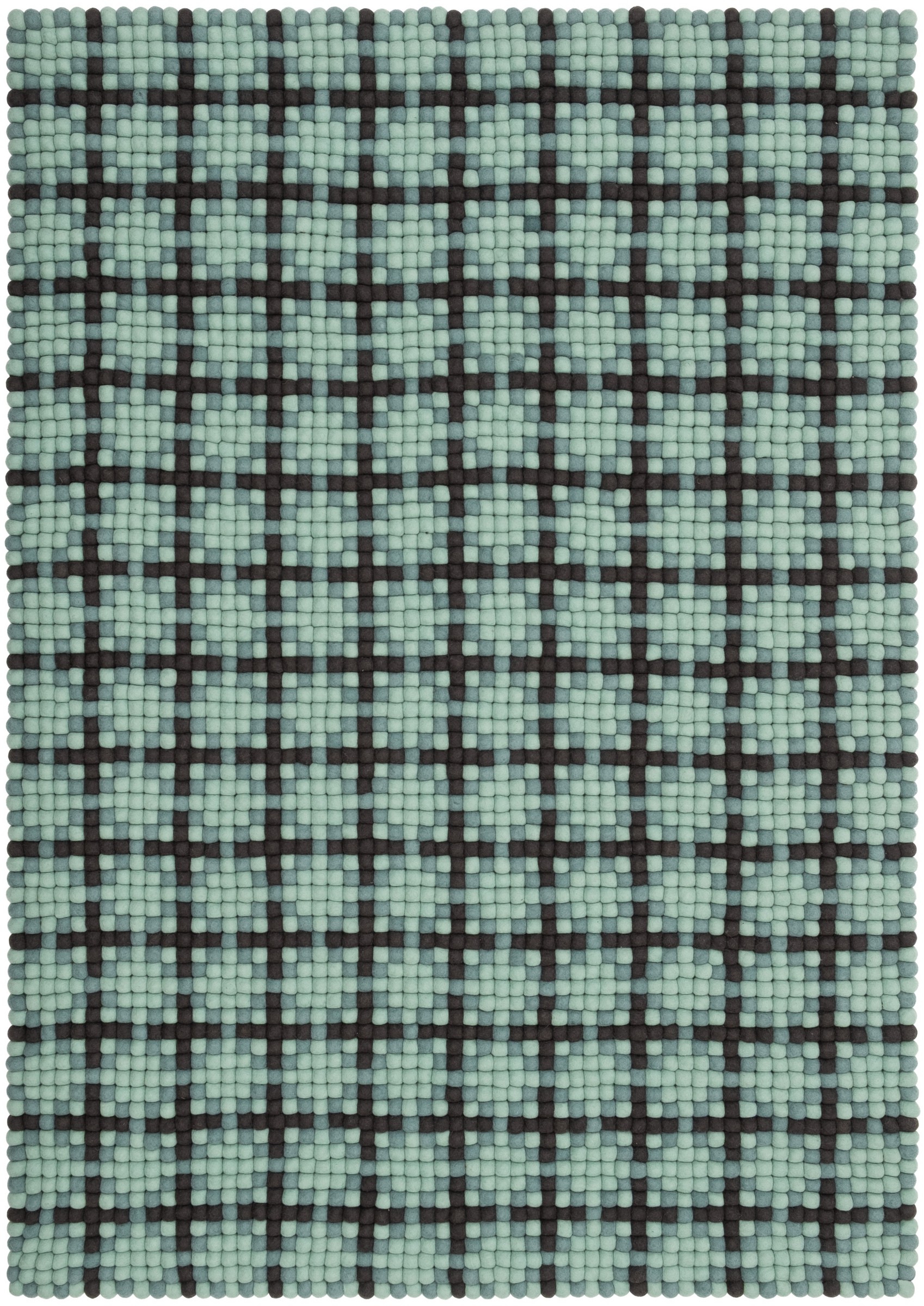 myfelt Sara Filzkugelteppich Schwarz