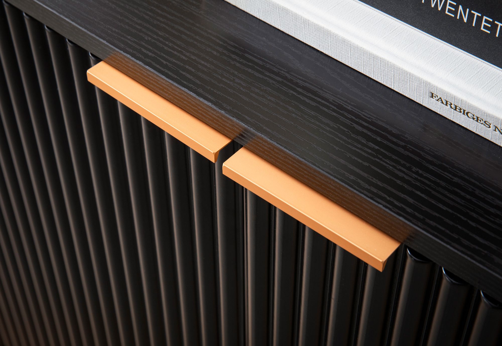 Sideboard Fannrem Schwarz 150 × 39 × 81 cm