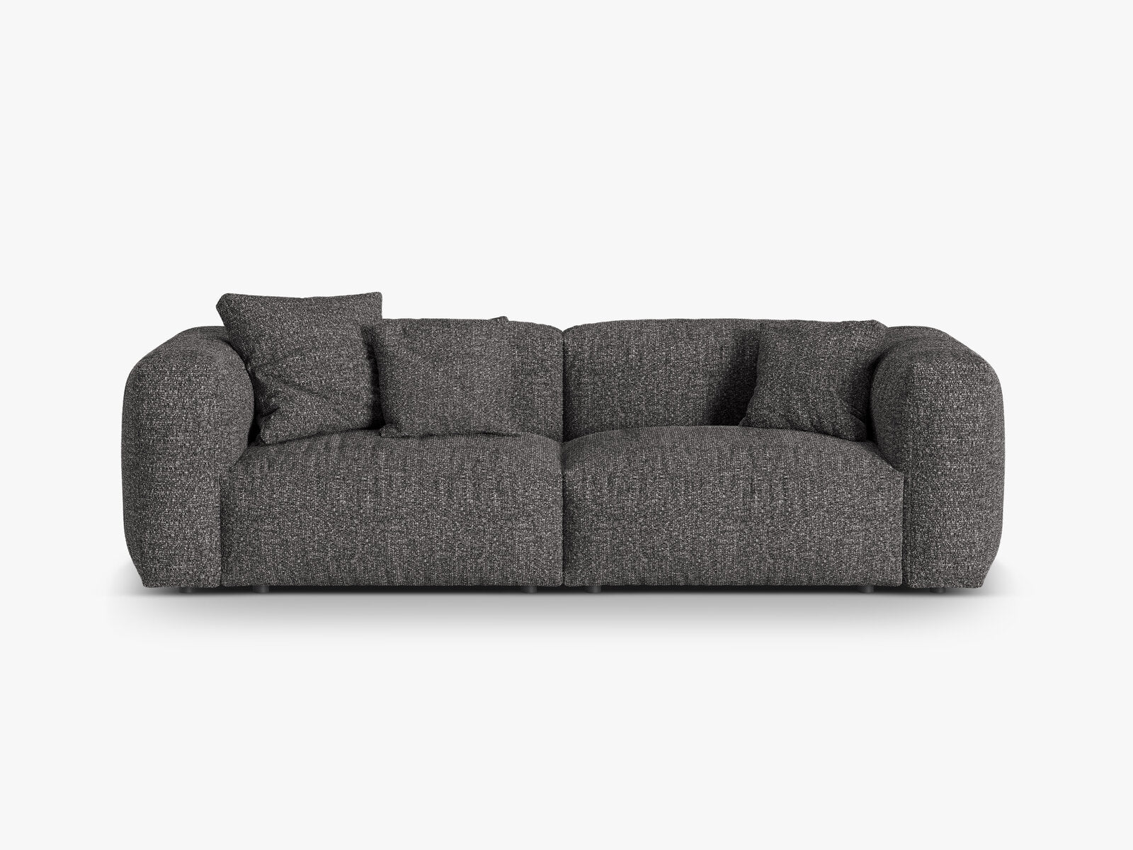 Micadoni Sofa Martina 3-Sitzer Boucle Monet Anthrazit