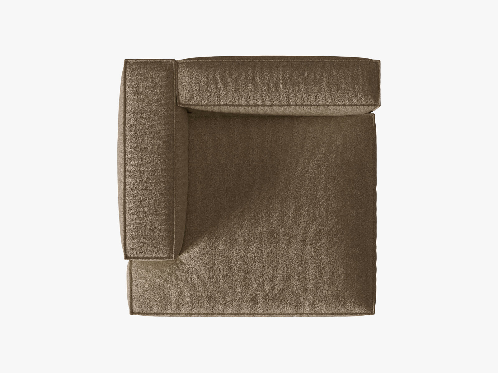 Micadoni Recamiere Nuria Groß 1-Sitzer Links Boucle Cappuccino