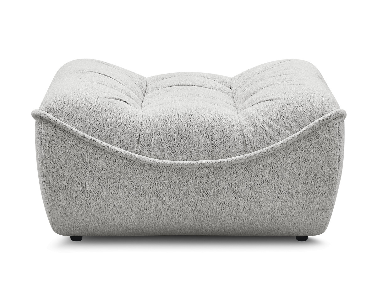 Bobochic Serena Pouf Melange-Stoff Hellgrau