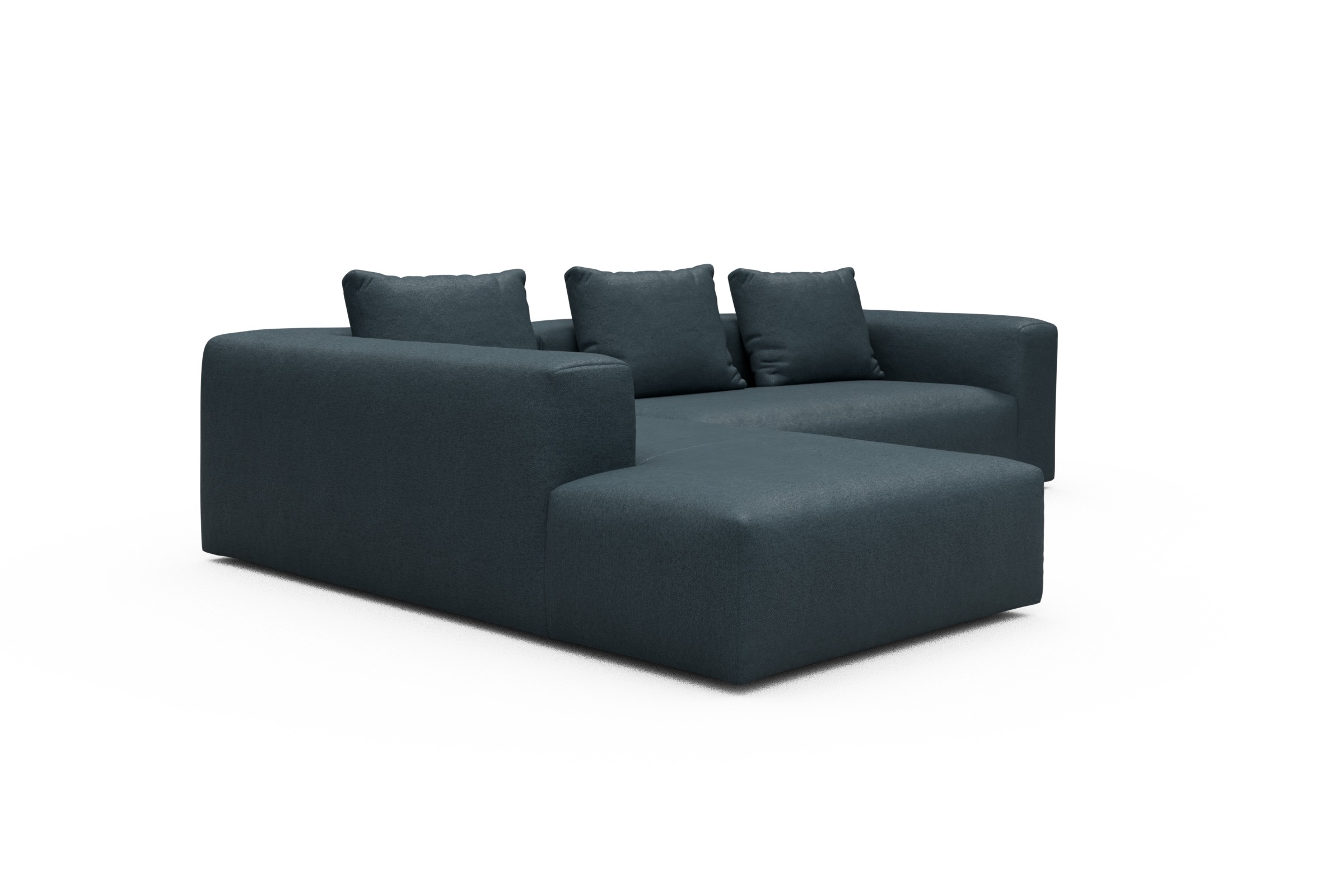 Ecksofa Fred Relax-Ecke links mit 2,5-Sitzer Denari-Royal-Blue