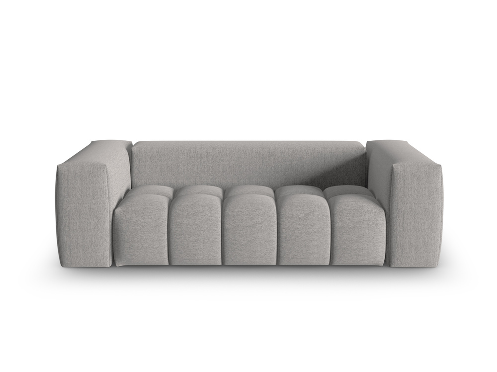 Cosmopolitan Design Sofa Verona 3-Sitzer kleine Version Strukturierter Stoff Sorella Warmes Grau