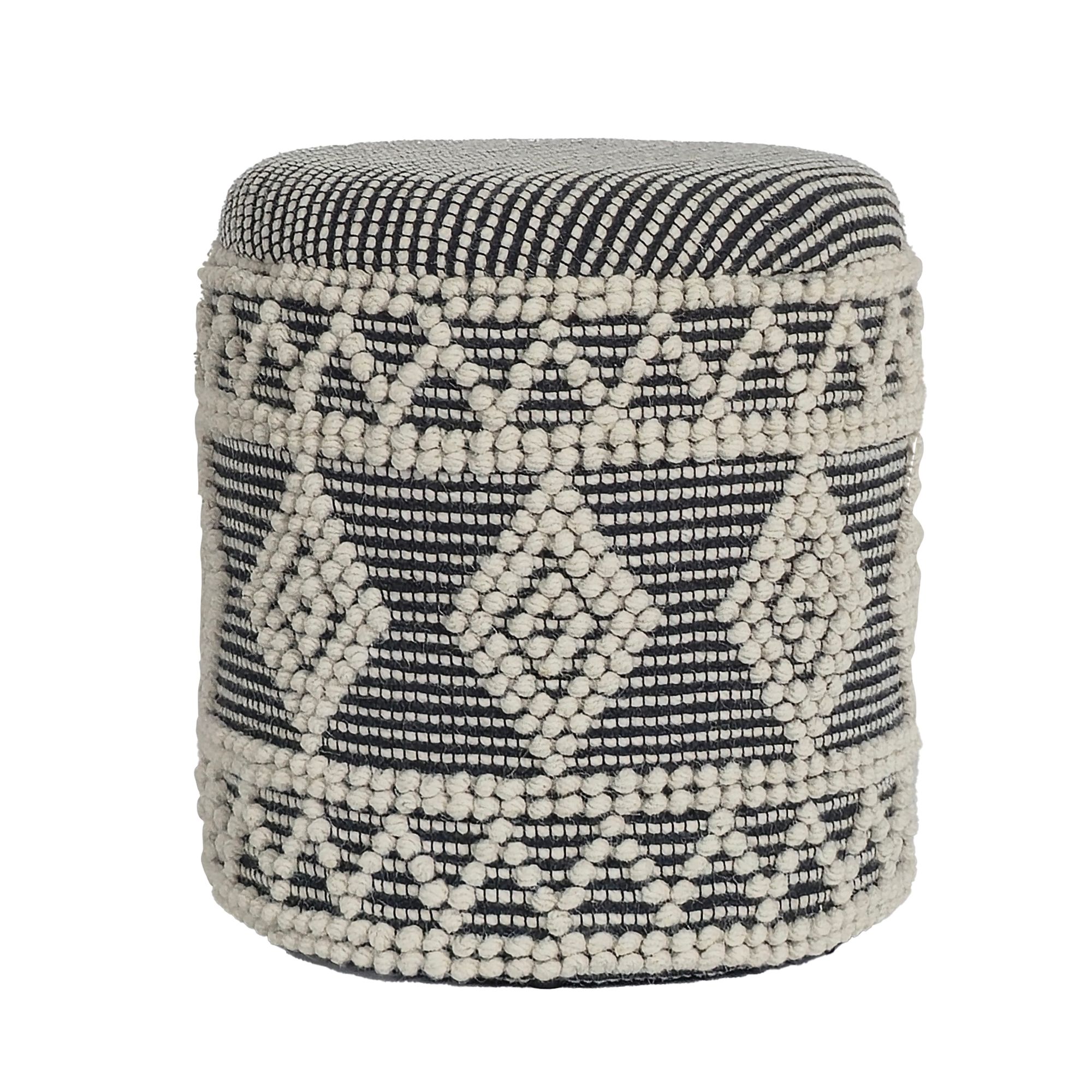 Sitzhocker Oppegard Stoff Grau Ø 40 cm