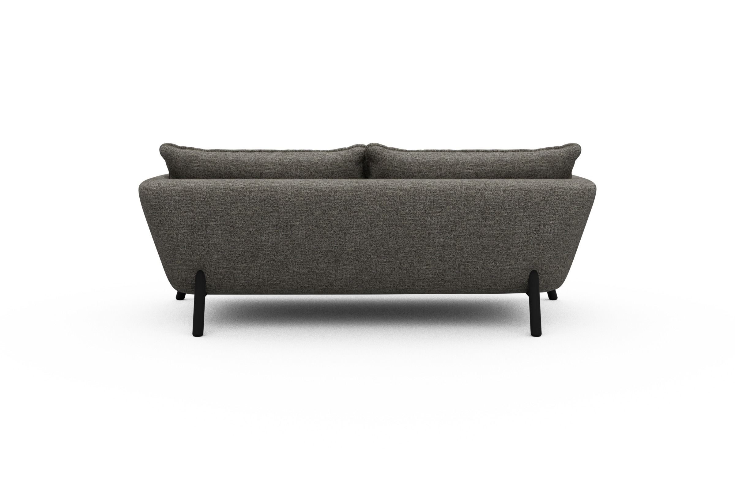 Sofa Emil PREMIUM 2-Sitzer Beinfarbe Eiche Schwarz Carreno-Sepie-Brown