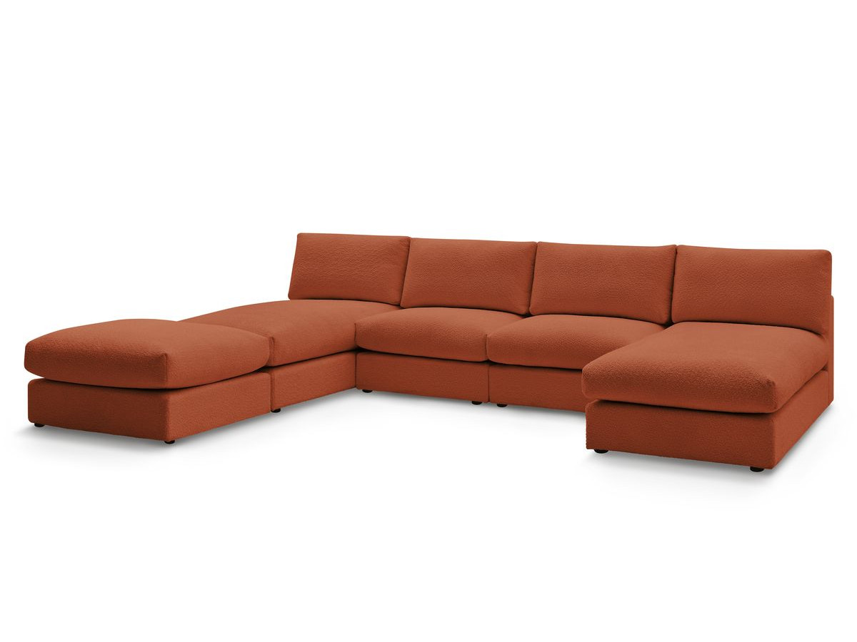 Bobochic Paris Wohnlandschaft Bouclé-Stoff Orange