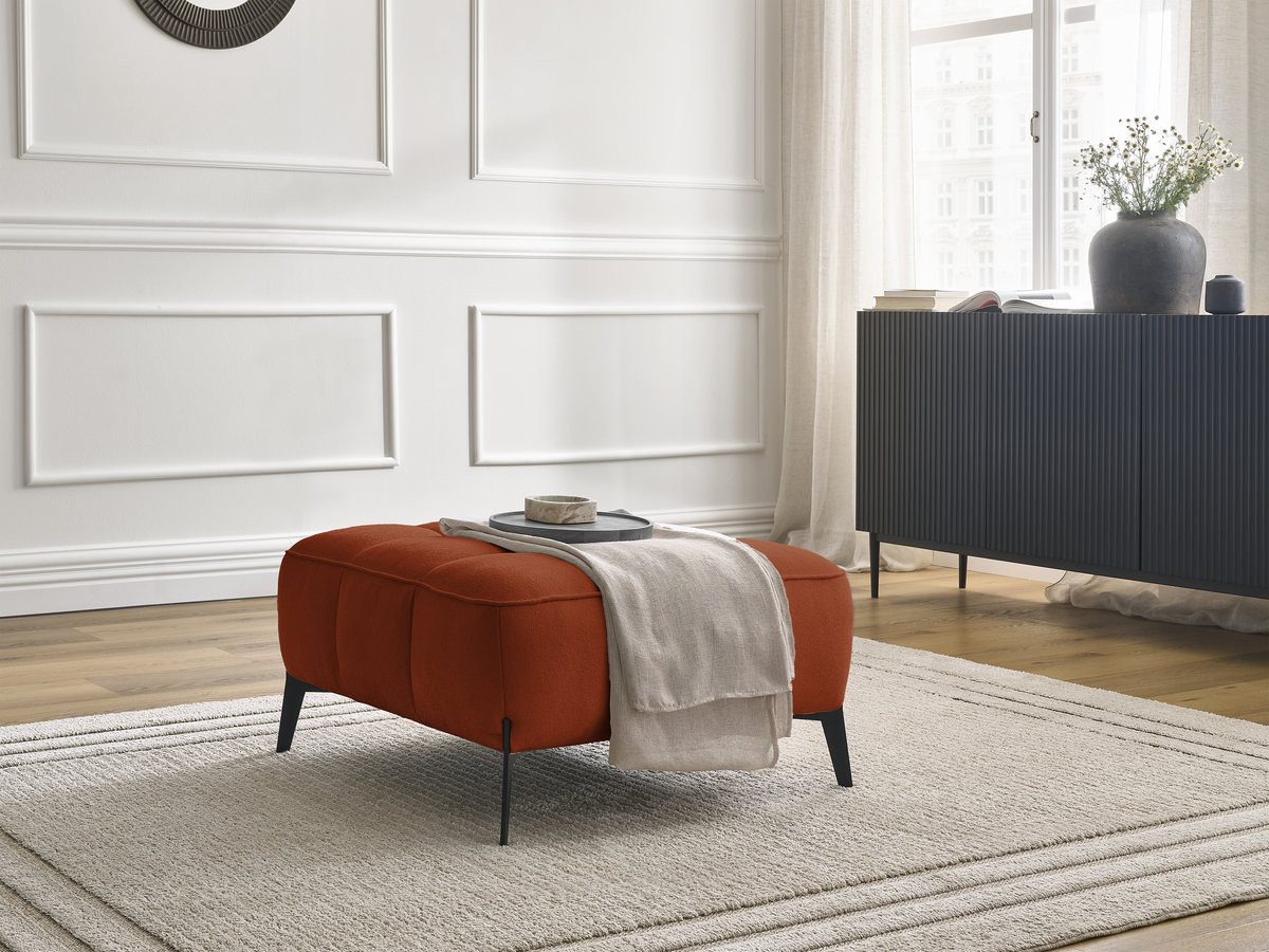 Bobochic Anis Pouf Strukturstoff Orange