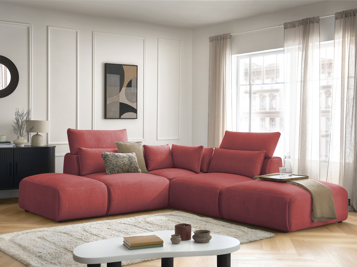 Bobochic Jana Ecksofa Samt Orange