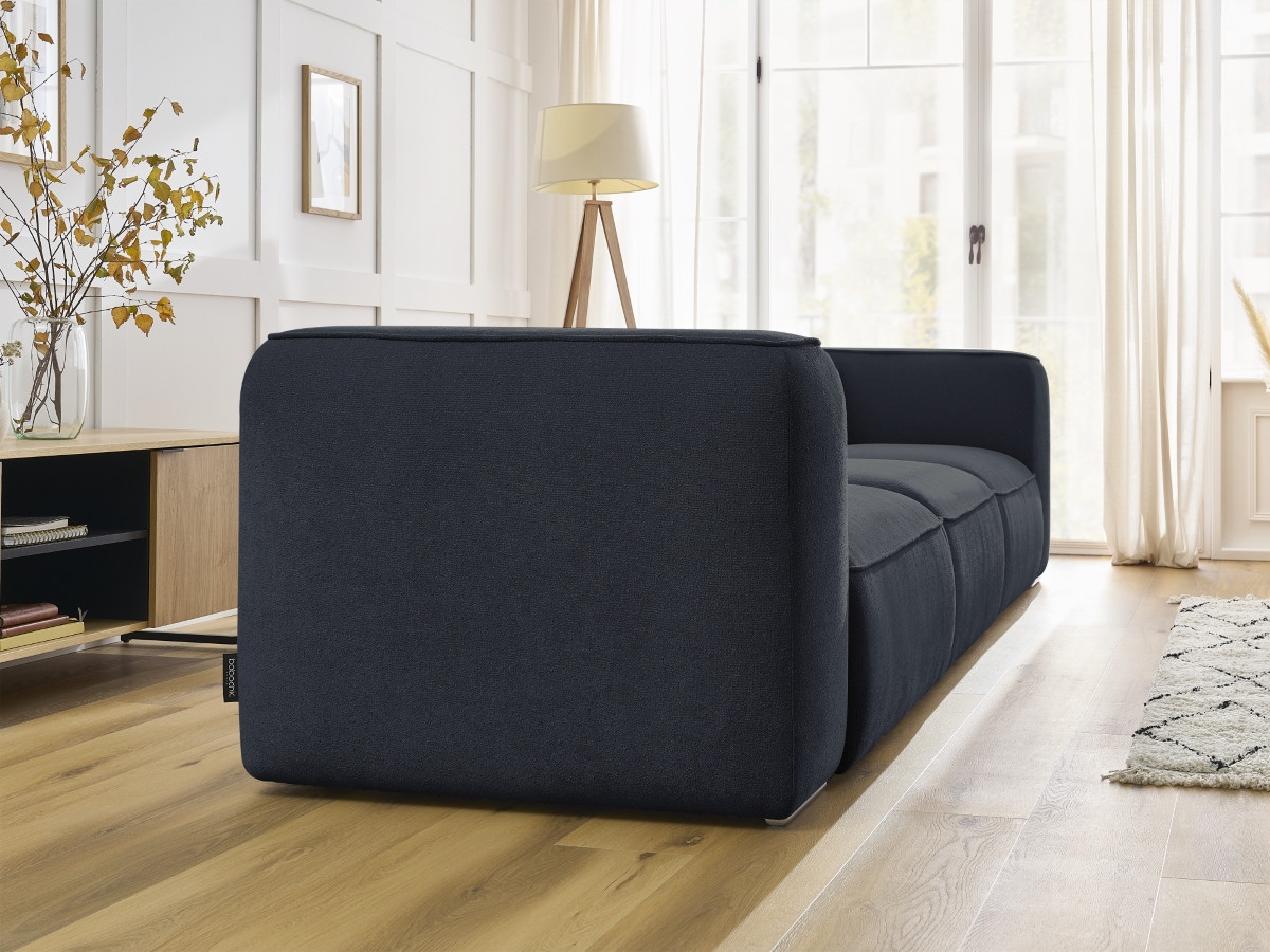 Bobochic Zephyr Sofa 3-Sitzer Strukturstoff Dunkelblau