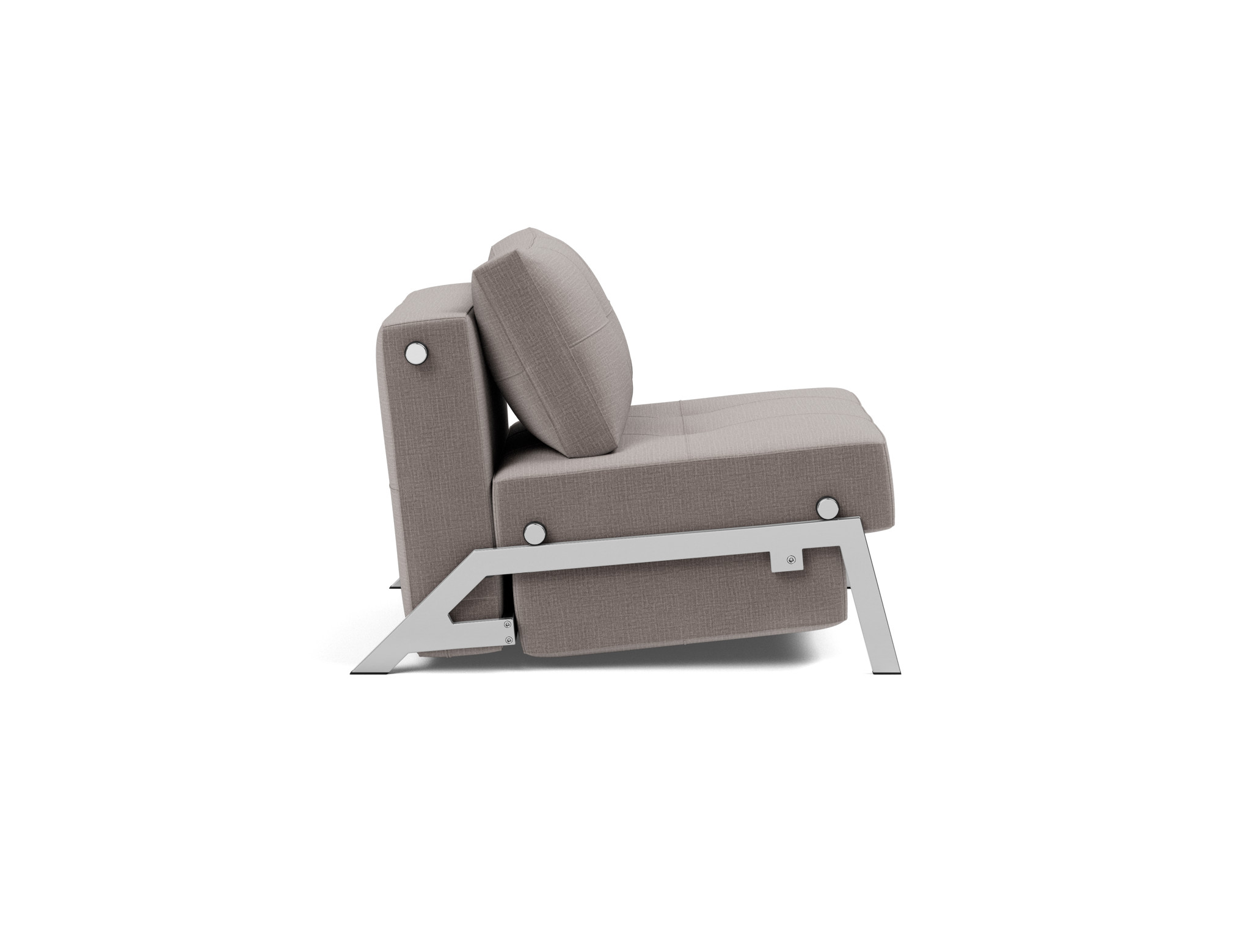 Schlafsessel Cubed 90 Chenille Esina 418-Truffle Beine Chrom