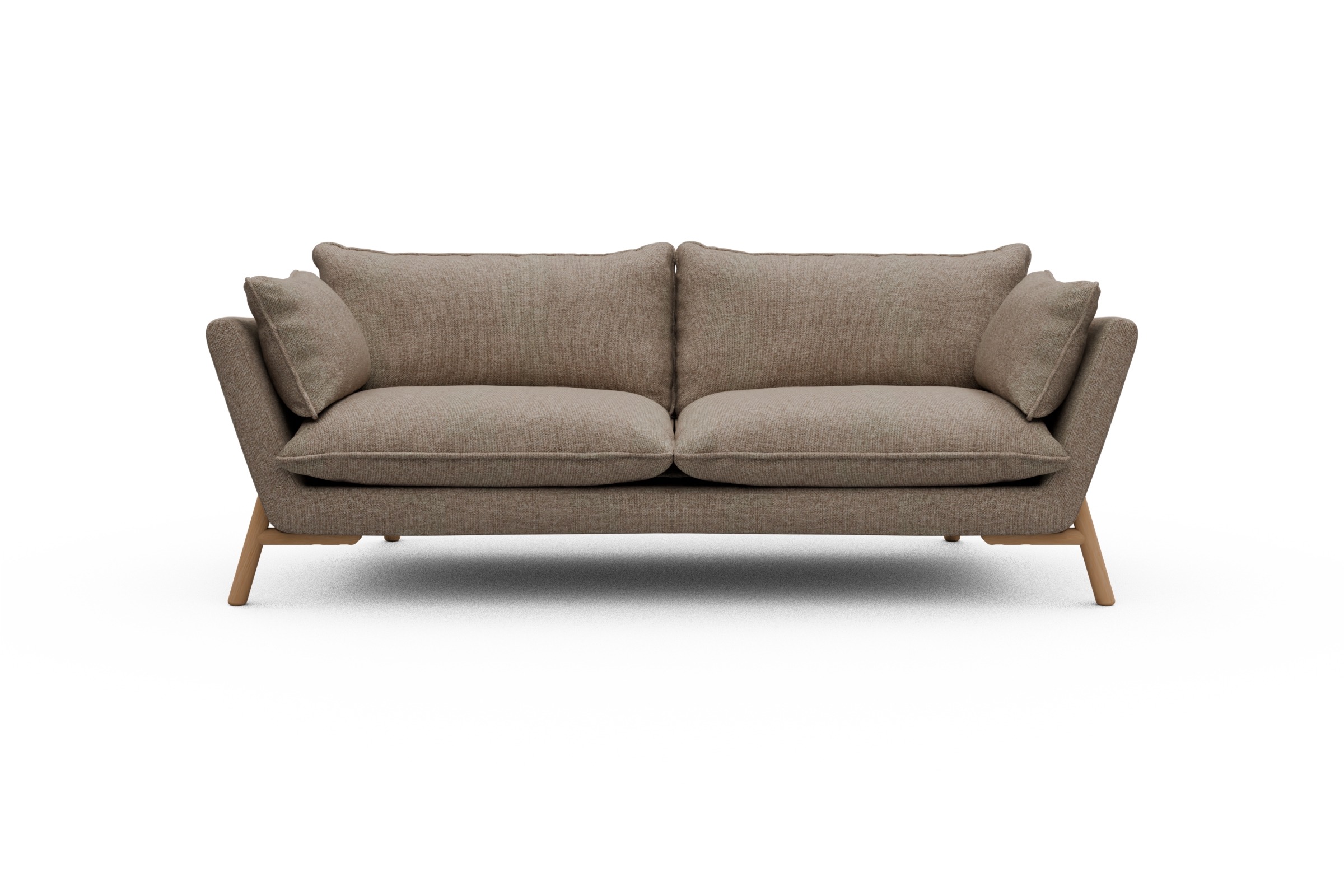 Skandi Home Sofa Emil PREMIUM 3-Sitzer Beinfarbe Eiche Natur Sama-Antelope moebelfaktor