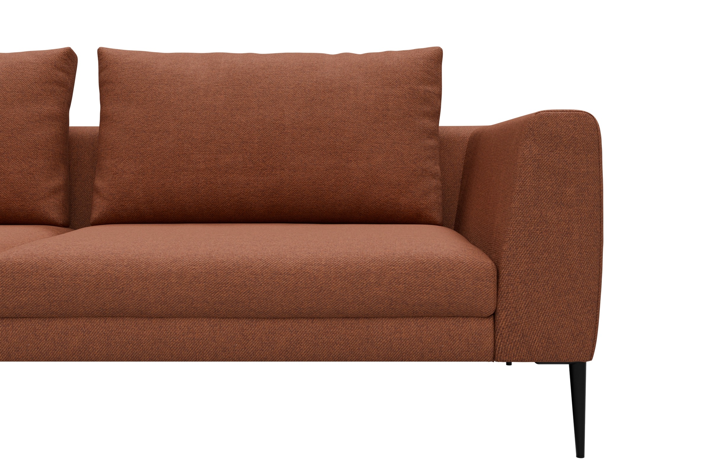 Ecksofa Paul Relax-Ecke links mit 3-Sitzer Weda-Rust
