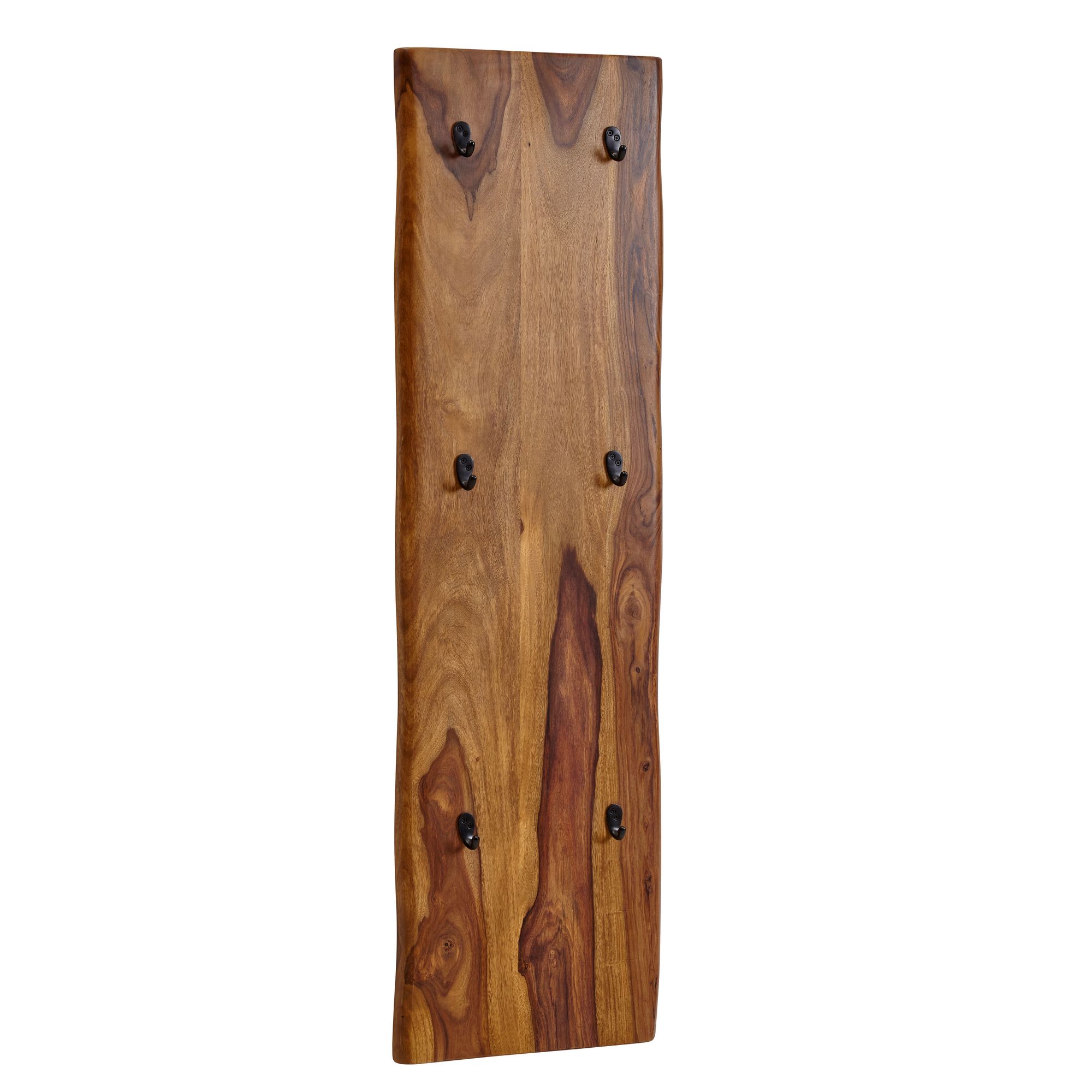 Garderobenpaneel Reykir Massivholz Dunkelbraun 40 × 7 × 140 cm
