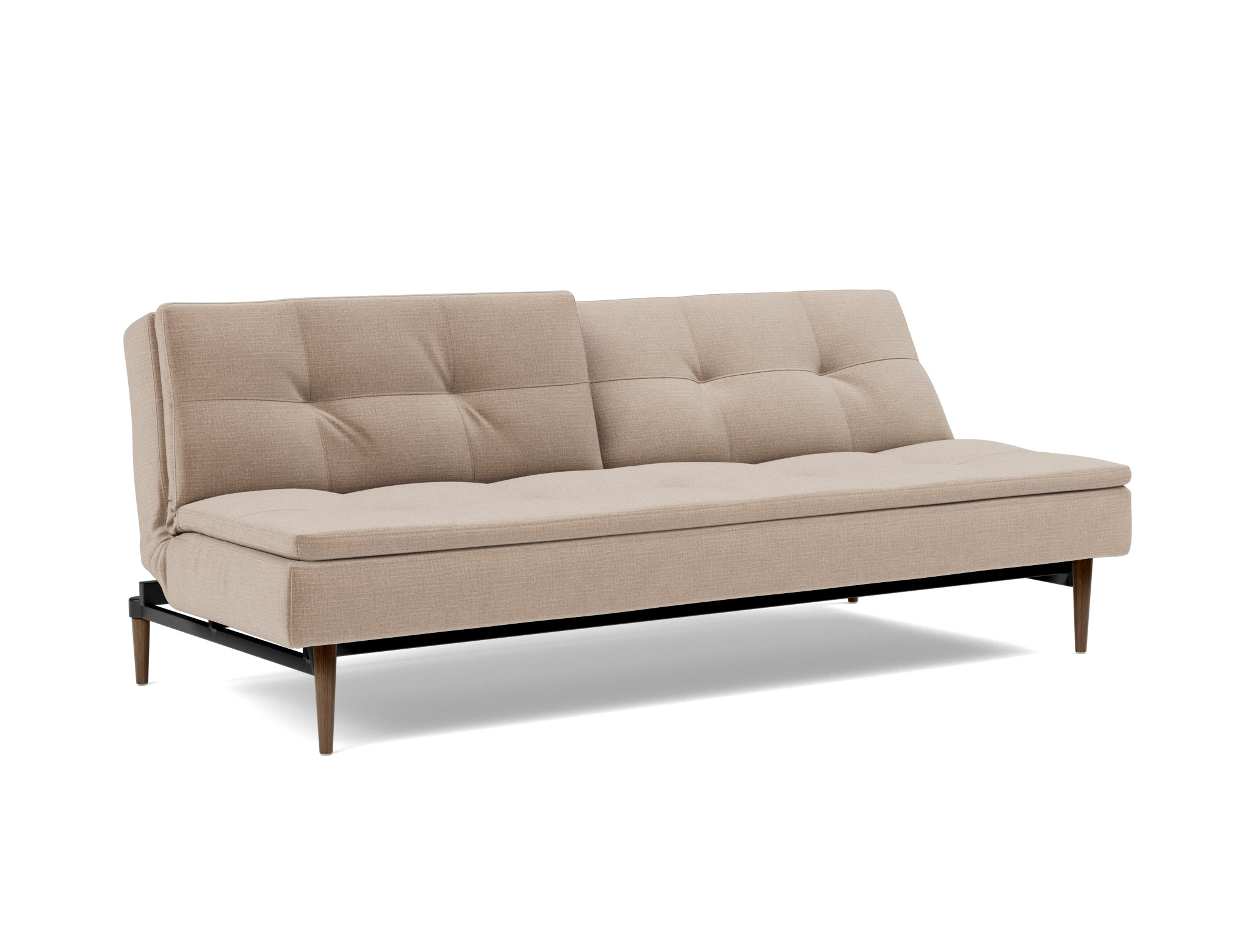 Schlafsofa Dublexo Chenille Esina 417-Mocha Beine Styletto Eiche dunkel