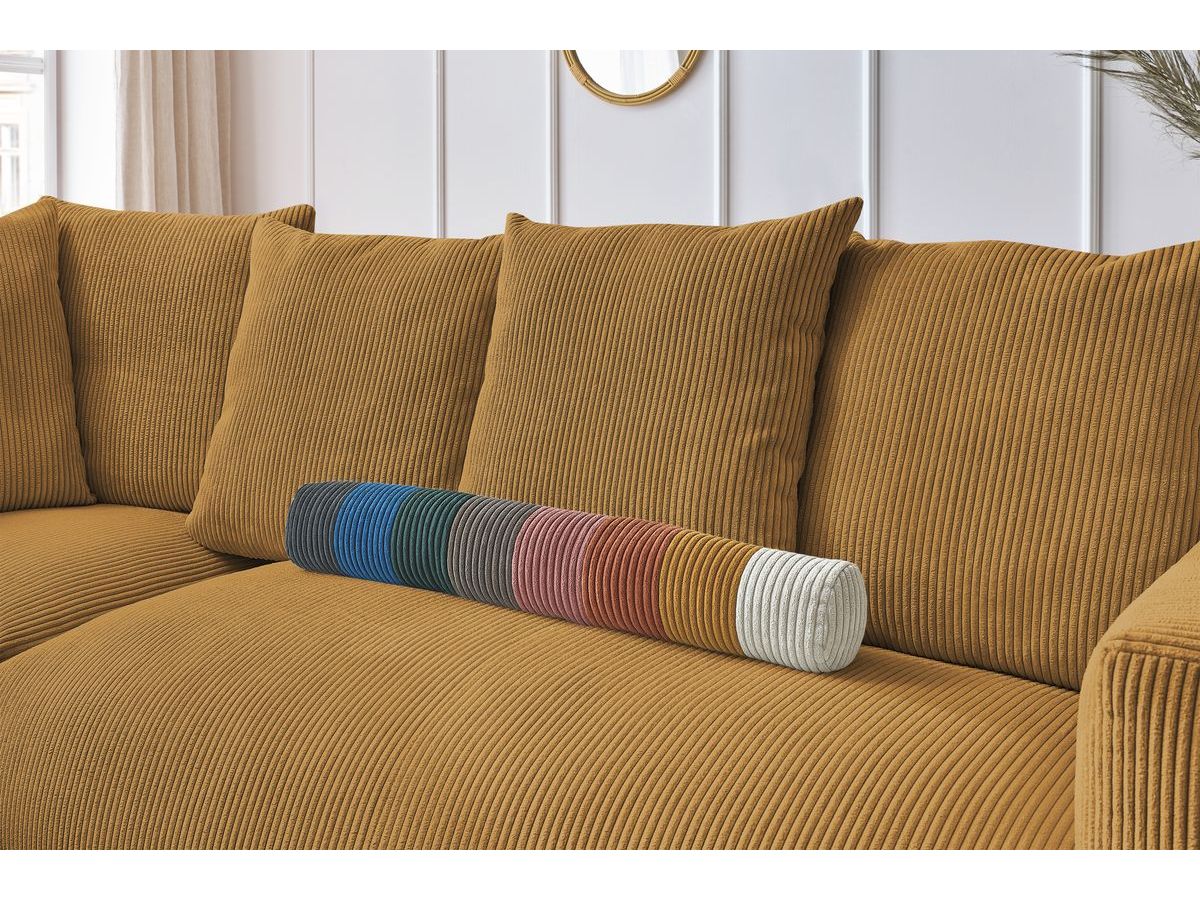 Bobochic Voltaire Ecksofa 268 × 214 cm Cordsamt Gelb Ecke links