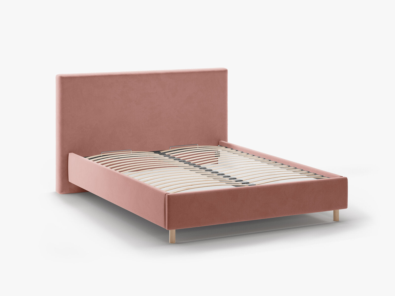 Micadoni Stauraumbett mit Kopfteil Eloise Samt Magic Velvet Rosa 140x200