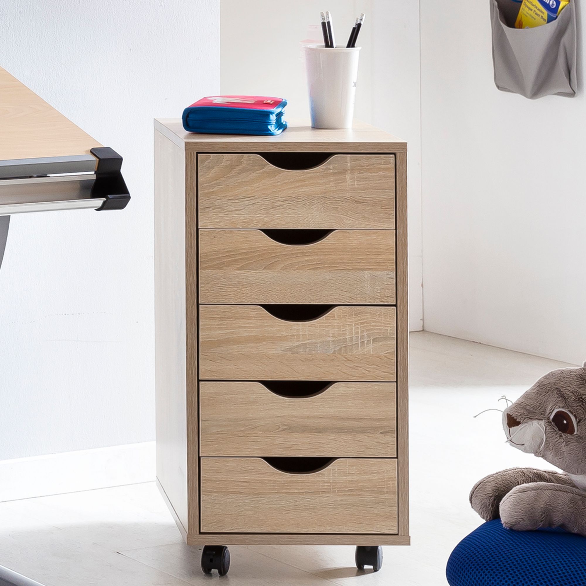 Rollcontainer Dalaro Braun 33 × 38 × 64 cm