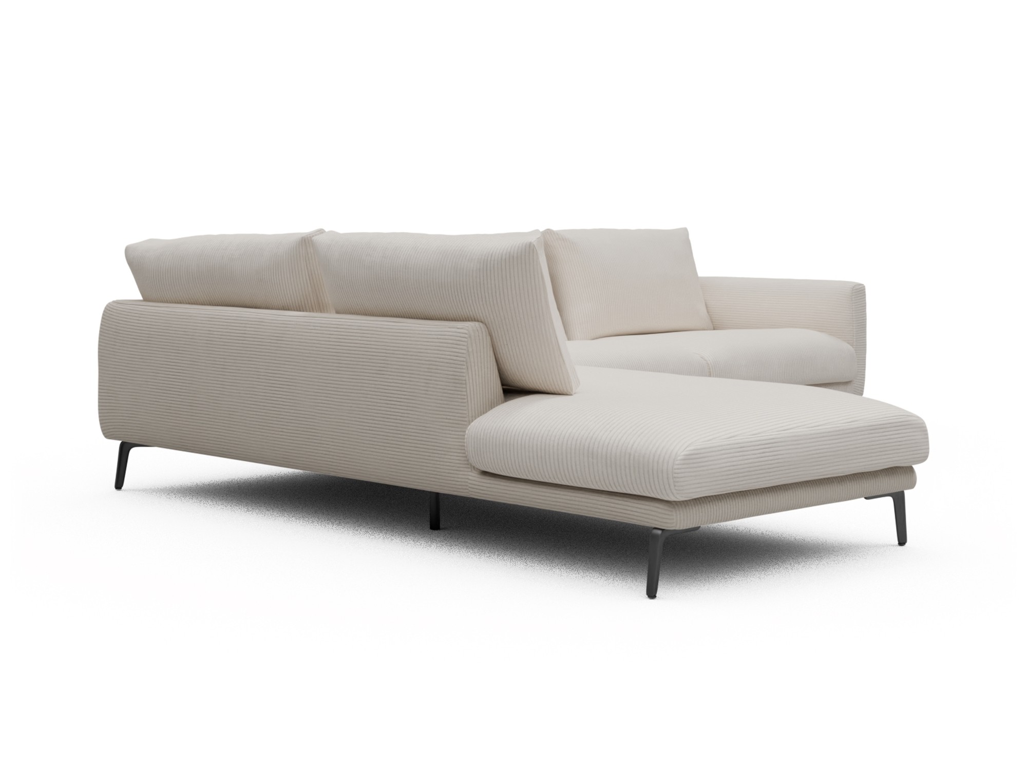 Skandi Home Ecksofa Karl Relax-Ecke links mit 2,5-Sitzer Corduroy-Ivory moebelfaktor