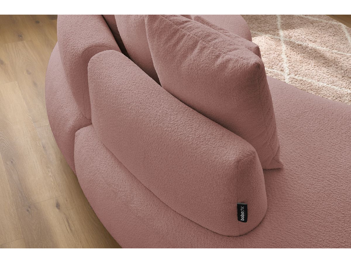 Bobochic Saint-germain Sofa 3-Sitzer Bouclé-Stoff Rosa