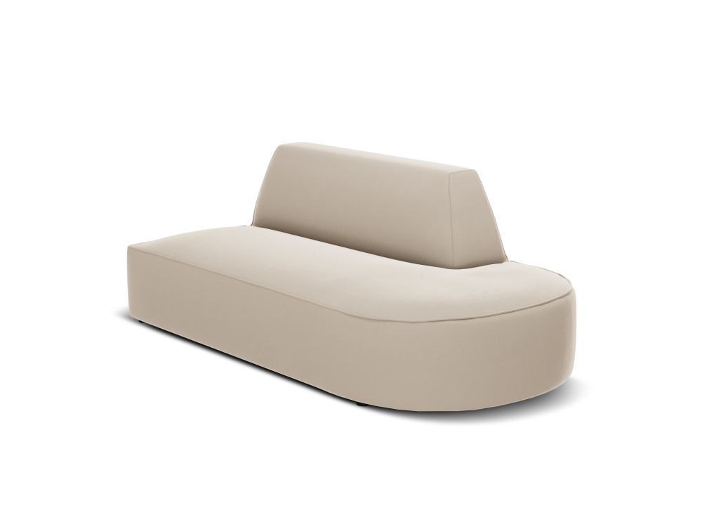 Cosmopolitan Design Sofa Siena 2-Sitzer offen Samt Salvador Beige Rechts
