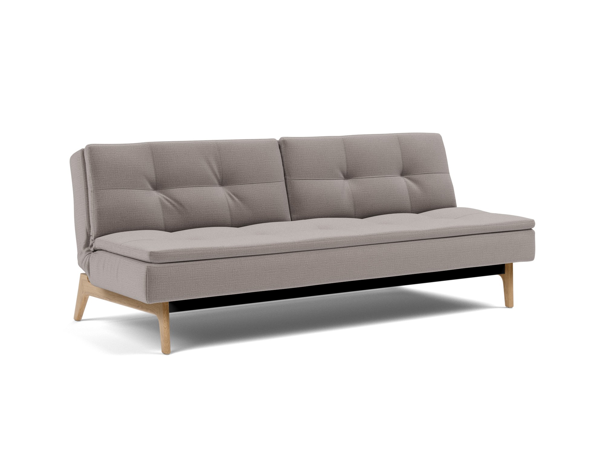 Schlafsofa Dublexo Chenille Esina 418-Truffle Beine Eiche