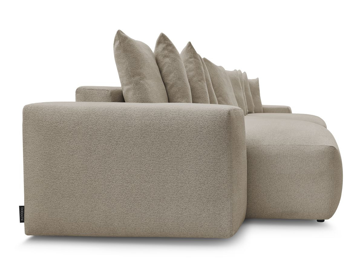 Bobochic Voltaire Wohnlandschaft 420 × 174 cm Melange-Stoff Taupe