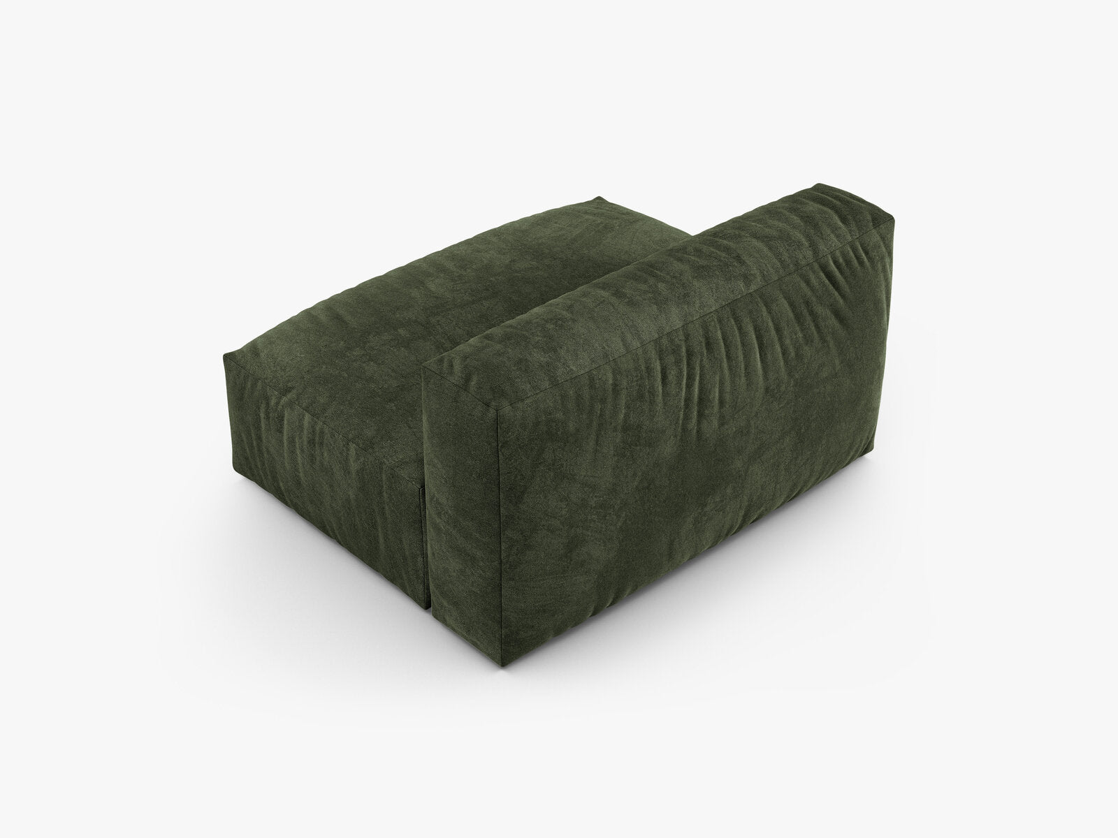 Micadoni Mittelmodul Martina 1-Sitzer Groß 90cm Sitztiefe Samt Vogue Grün