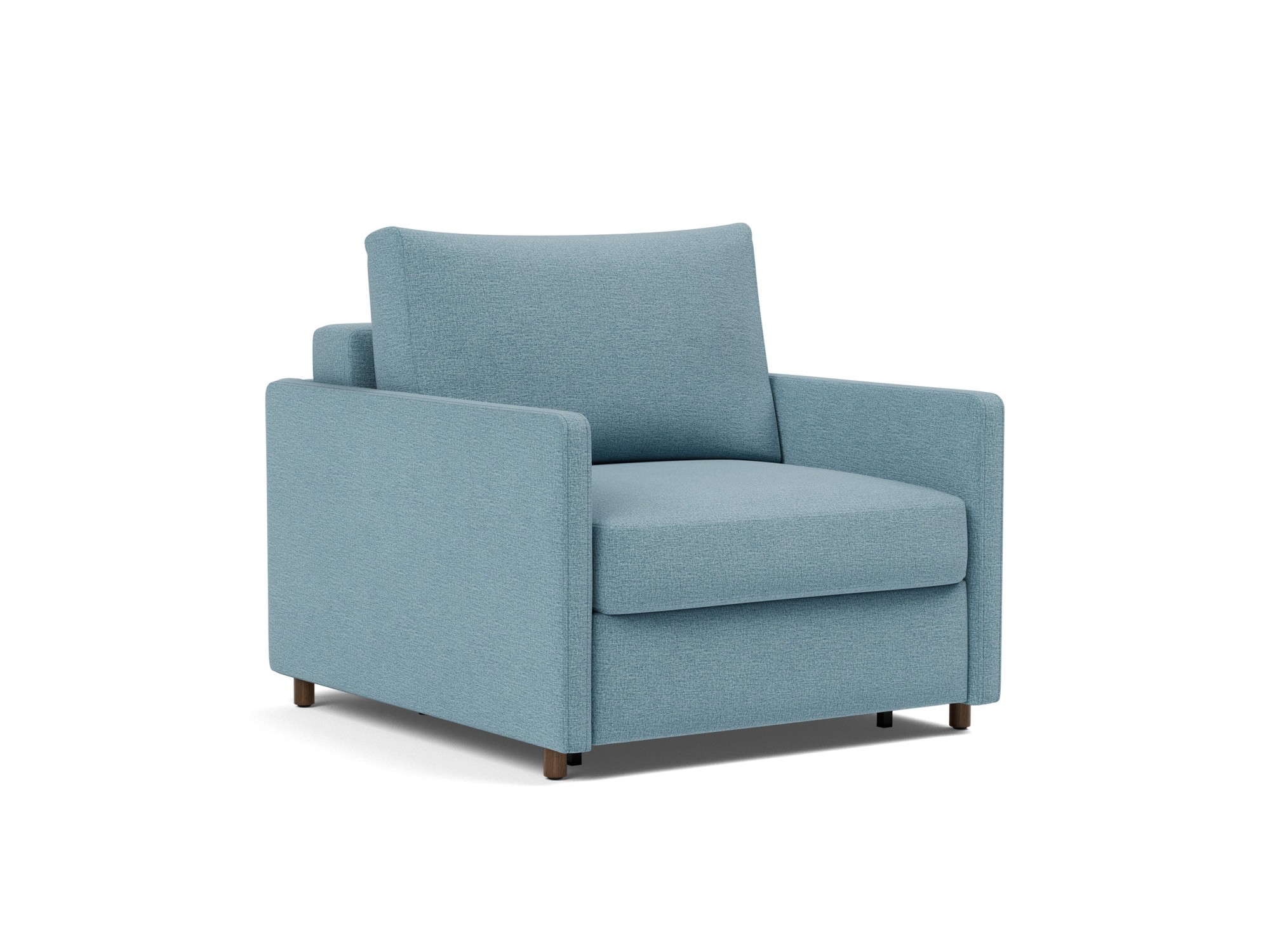 Schlafsessel Neah mit Slim-Armlehnen Flachgewebe Mixed Dance 525-Light-Blue
