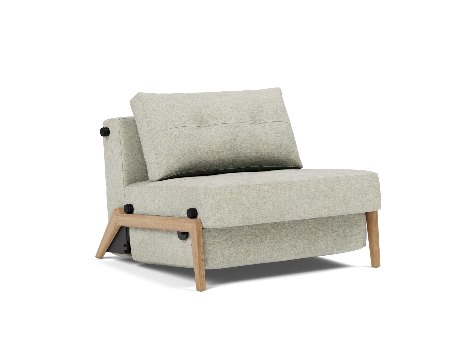 Schlafsessel Cubed 90 Flachgewebe Avella 280-Sand Beine Eiche