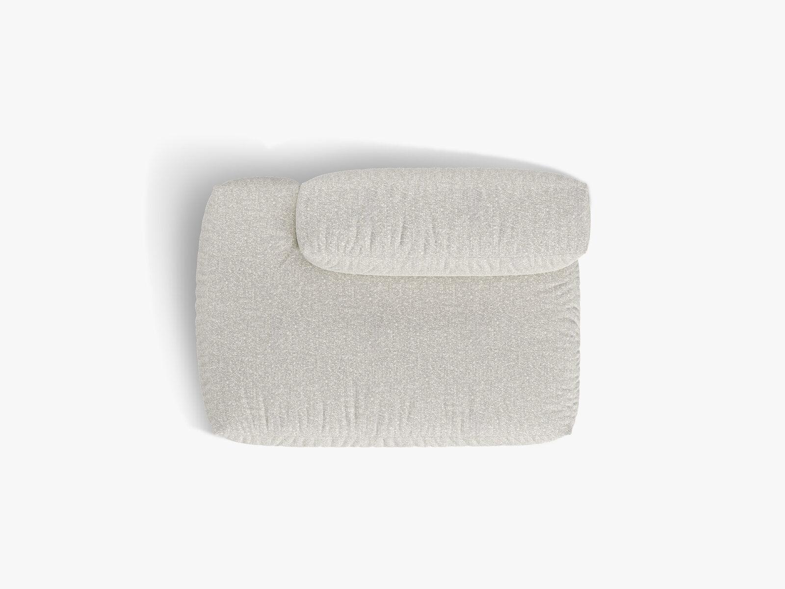 Micadoni Ecksofa-Modul Martina 1-Sitzer Links Boucle Monet Grau Beige Melange
