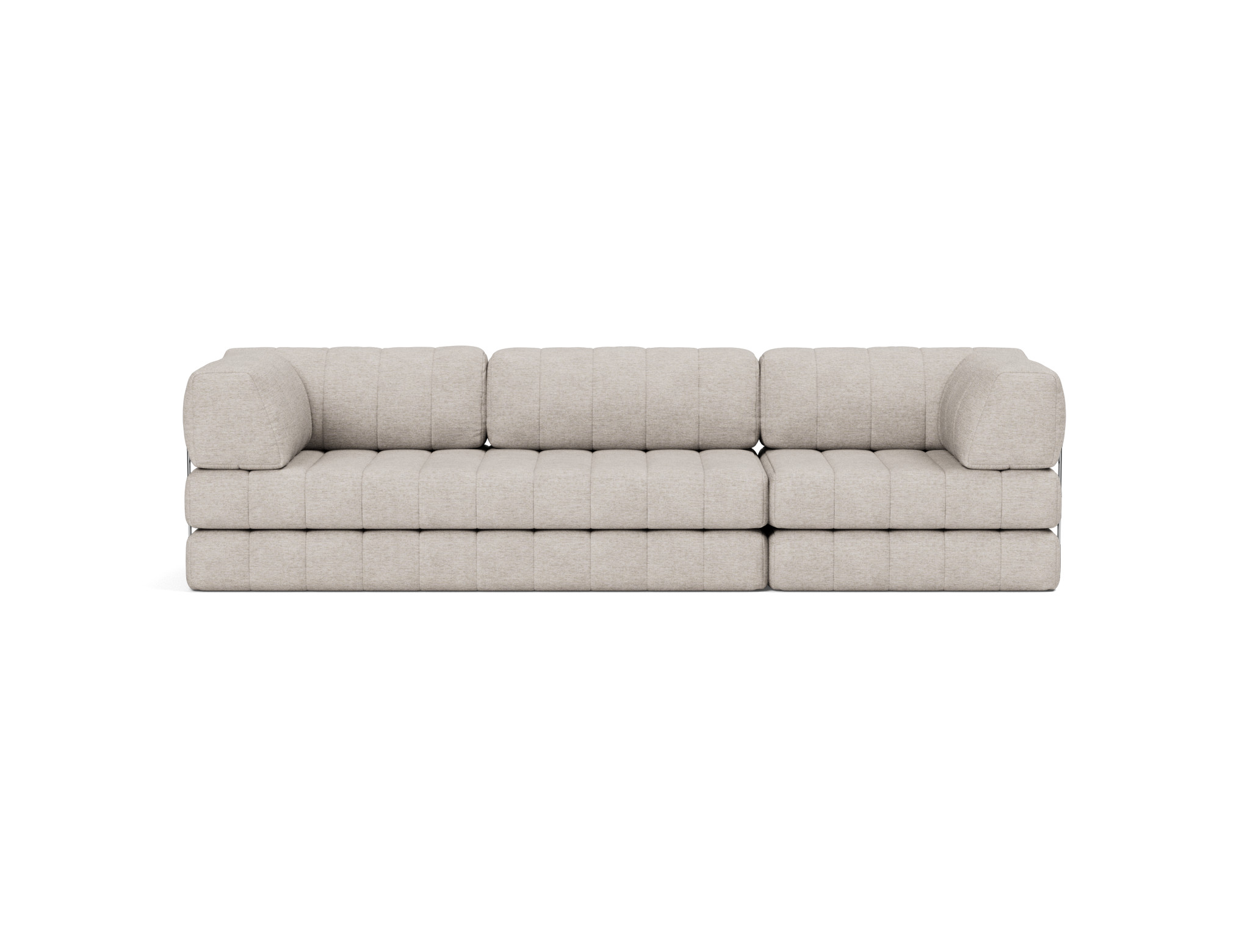 Schlafsofa CozyPad Grand mit Armlehnen Chenille Yuveno 471-Sand