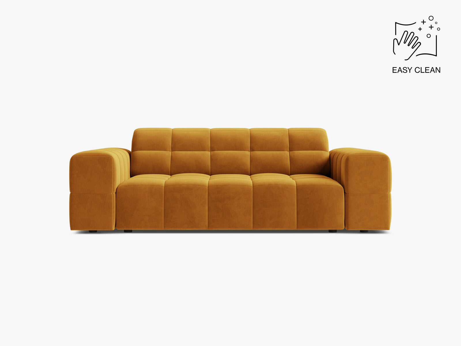 Micadoni Jennifer Sofa 2-Sitzer Samt Venus Gelb