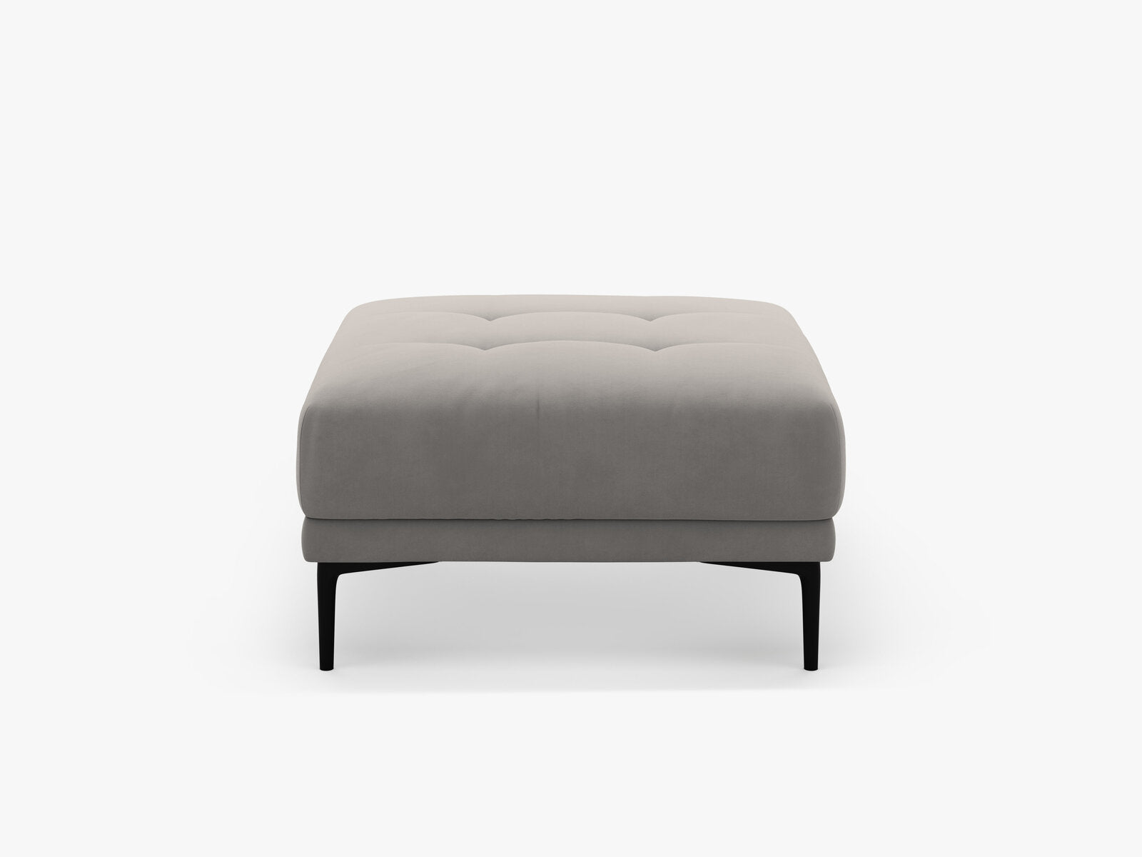 Micadoni Hocker Bemy 1-Sitzer Samt Grau