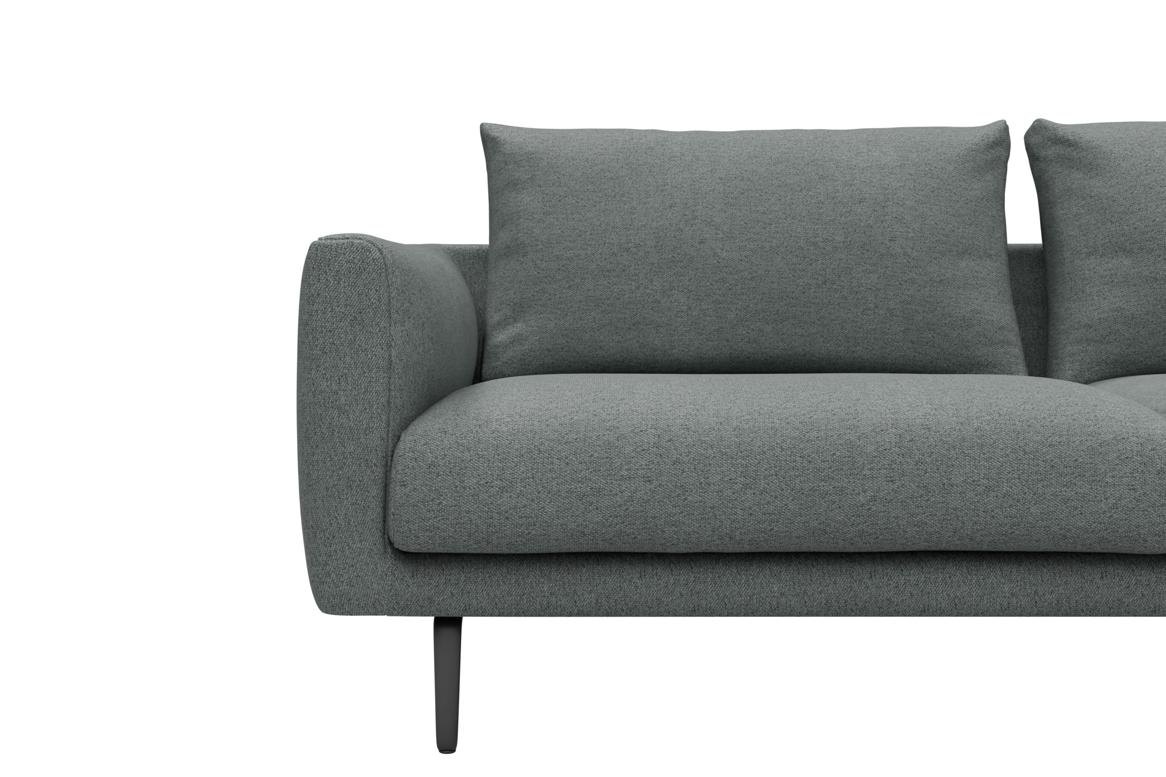 Ecksofa Karl Relax-Ecke rechts mit 2,5-Sitzer Denari-Soft-Grey