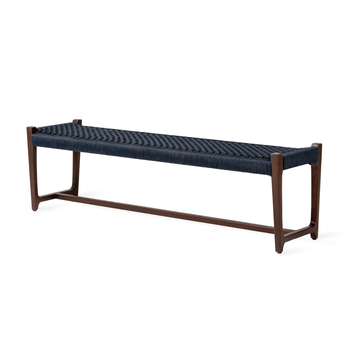 Jesper Home Outdoor-Bank Kuwana Indigo-Weave Gestell Espresso 160cm