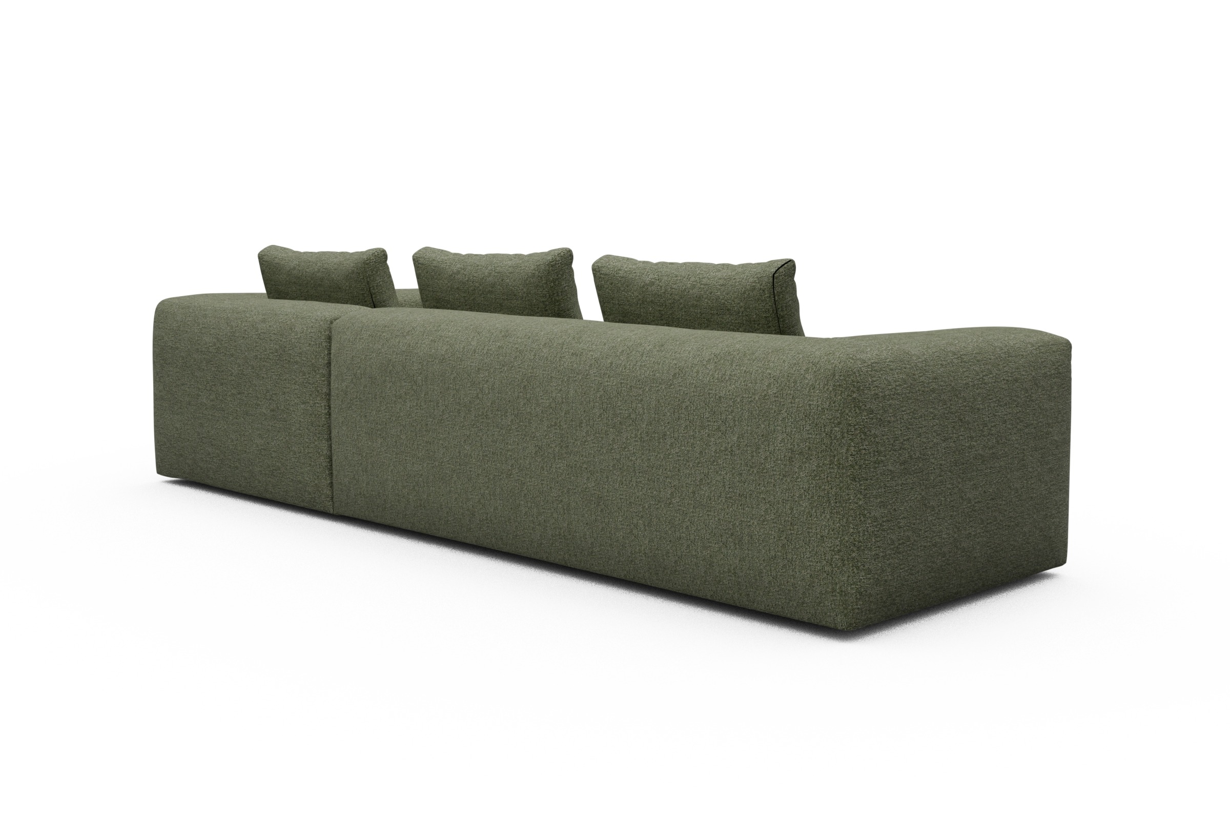 Ecksofa Fred Relax-Ecke rechts mit 2,5-Sitzer Carreno-Vivid-Green