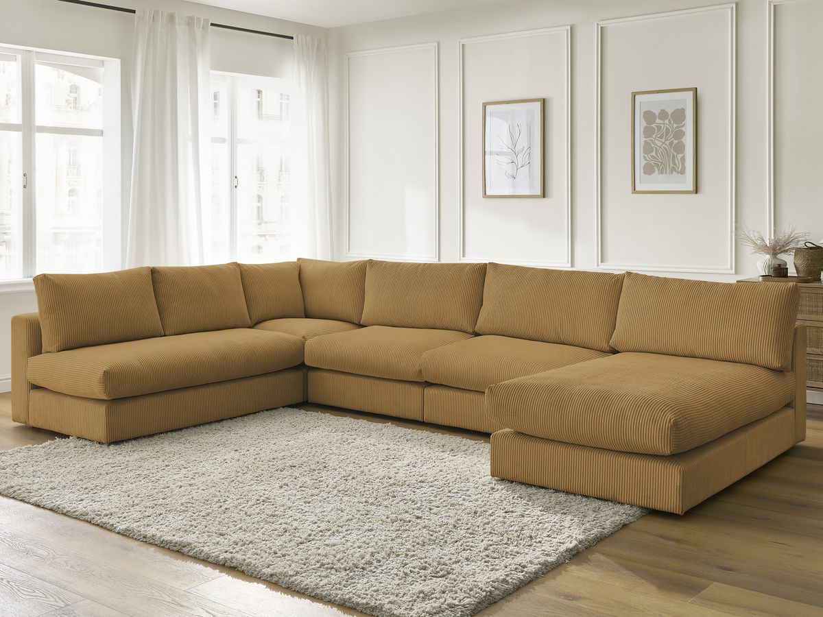 Bobochic Paris Ecksofa Cordsamt Gelb