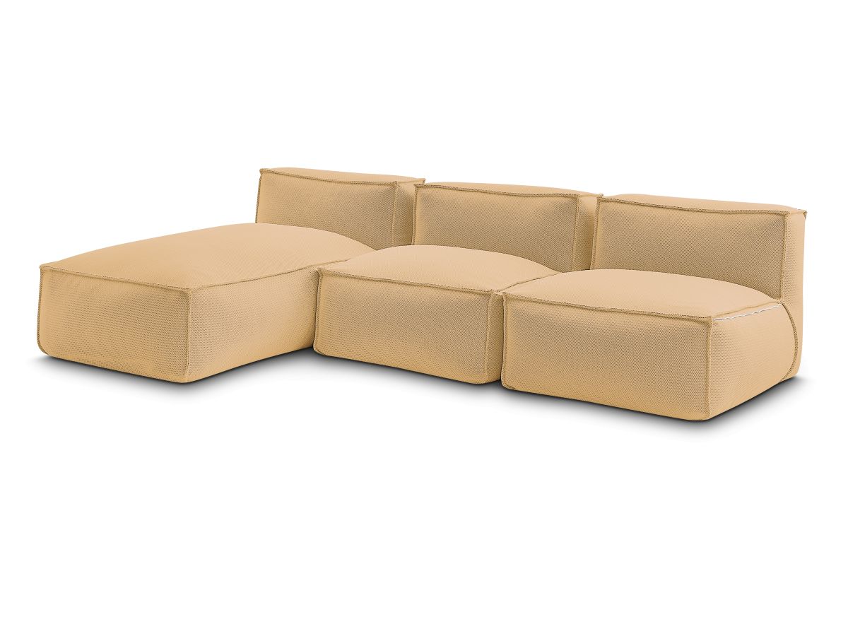 Bobochic Biarritz Gartensofa 3-Sitzer Melange-Stoff Orange