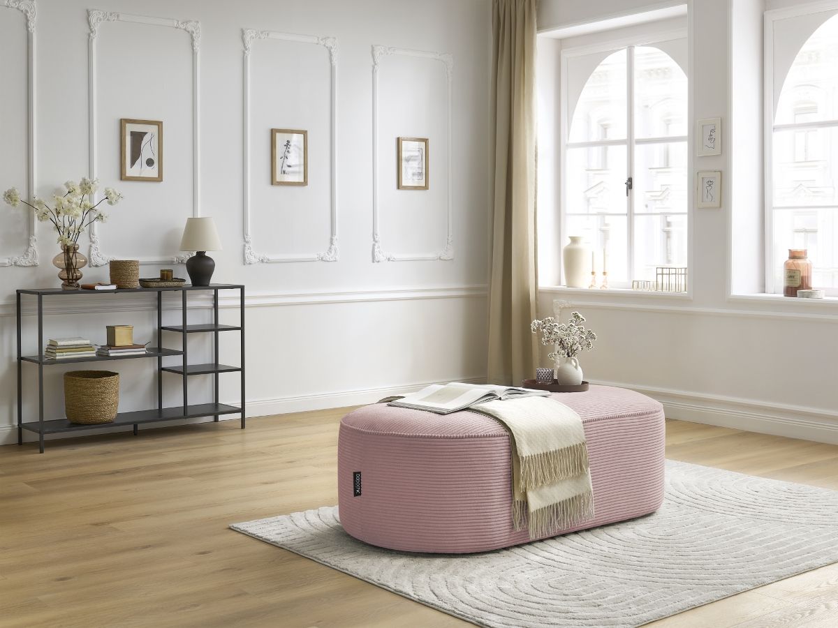 Bobochic Rousseau Pouf Cordsamt Violett