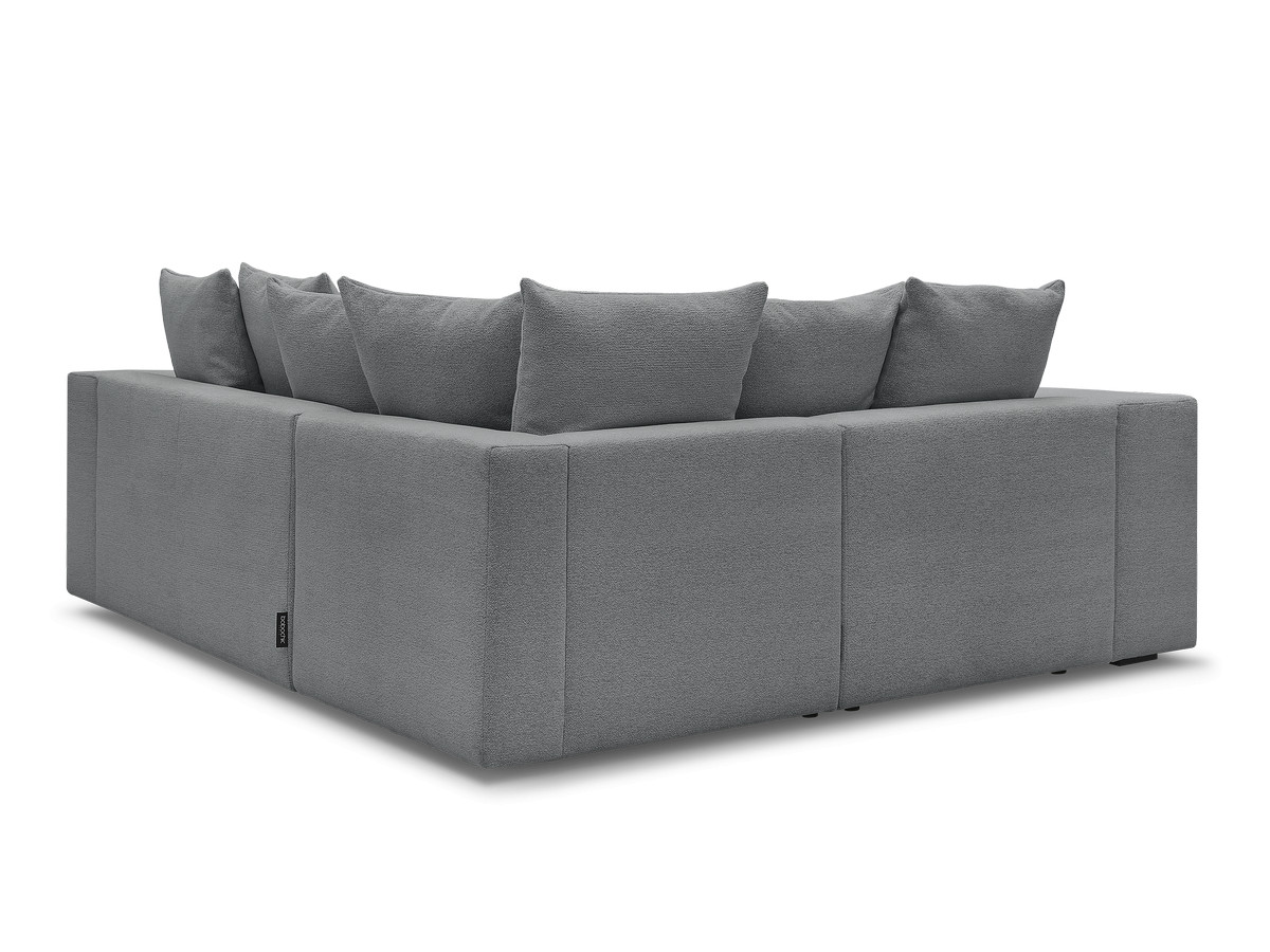 Bobochic Voltaire Ecksofa 268 × 214 cm Melange-Stoff Dunkelgrau Ecke links