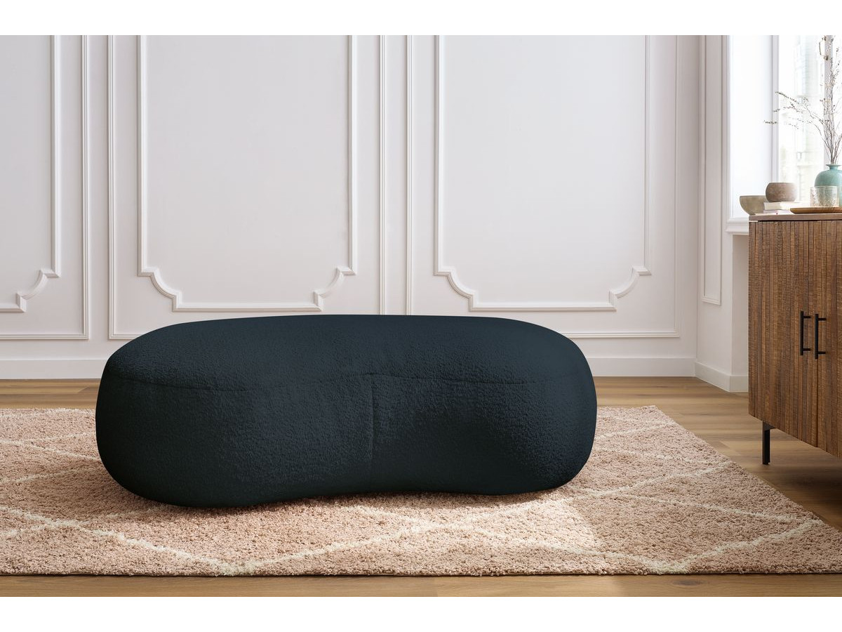 Bobochic Saint-germain Pouf Bouclé-Stoff Dunkelblau