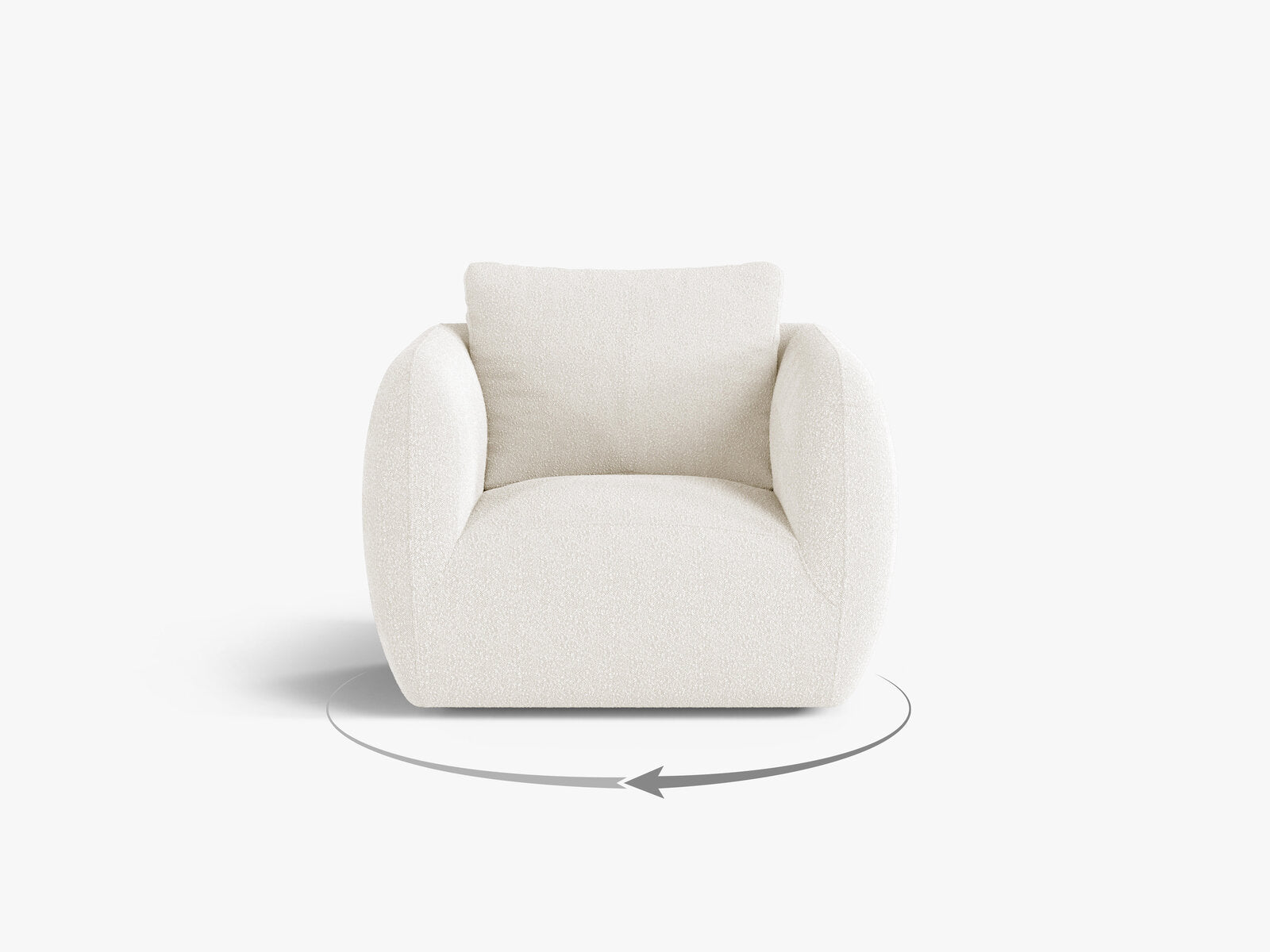 Micadoni Sessel Iga Boucle Baloo Weiß