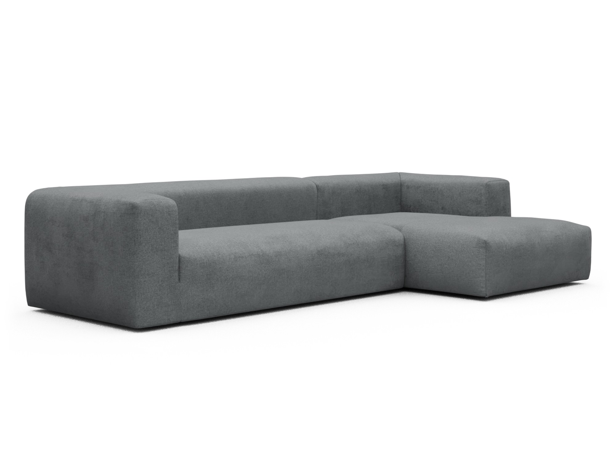 Skandi Home Ecksofa Fred Chaiselongue rechts mit 2,5-Sitzer Casone-Gravel-Grey moebelfaktor