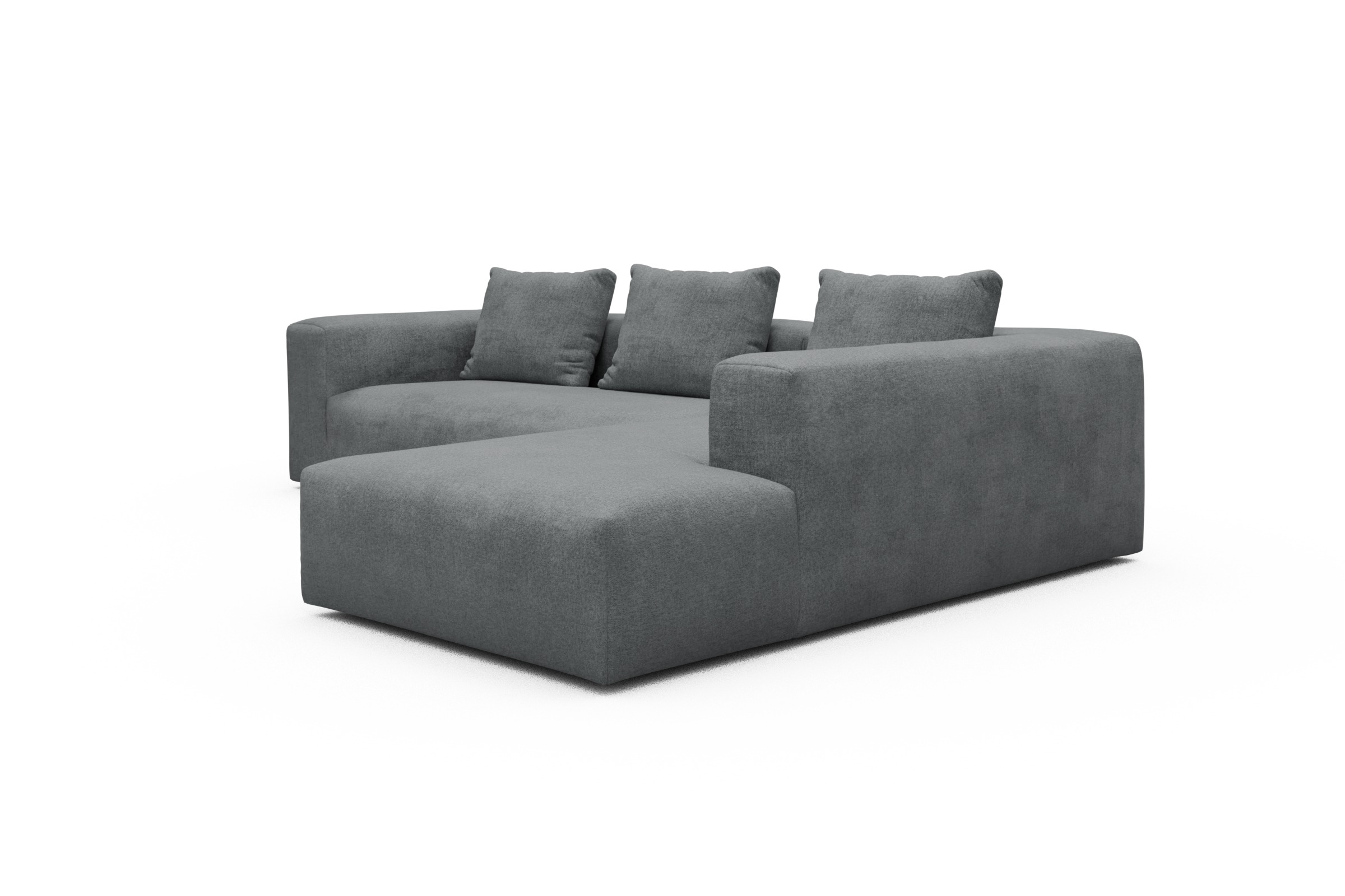 Ecksofa Fred Relax-Ecke rechts mit 2,5-Sitzer Casone-Gravel-Grey