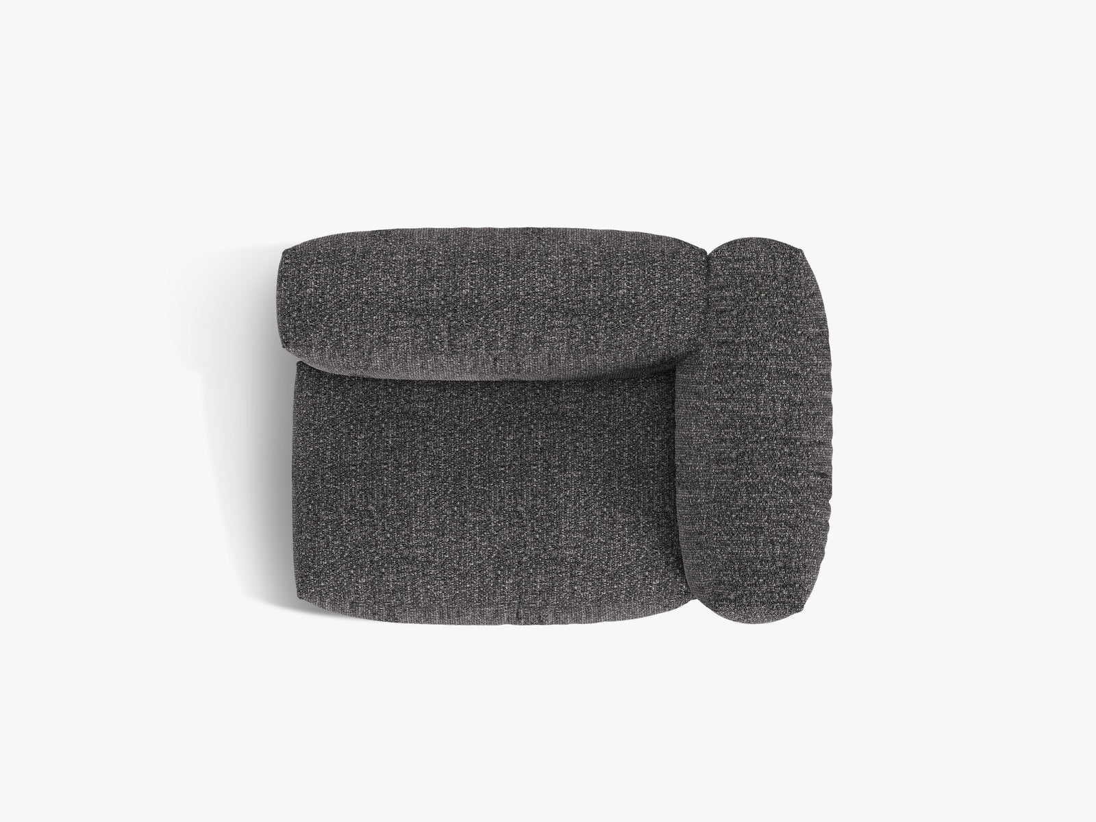 Micadoni Eckmodul Martina 1-Sitzer Rechts Boucle Monet Anthrazit