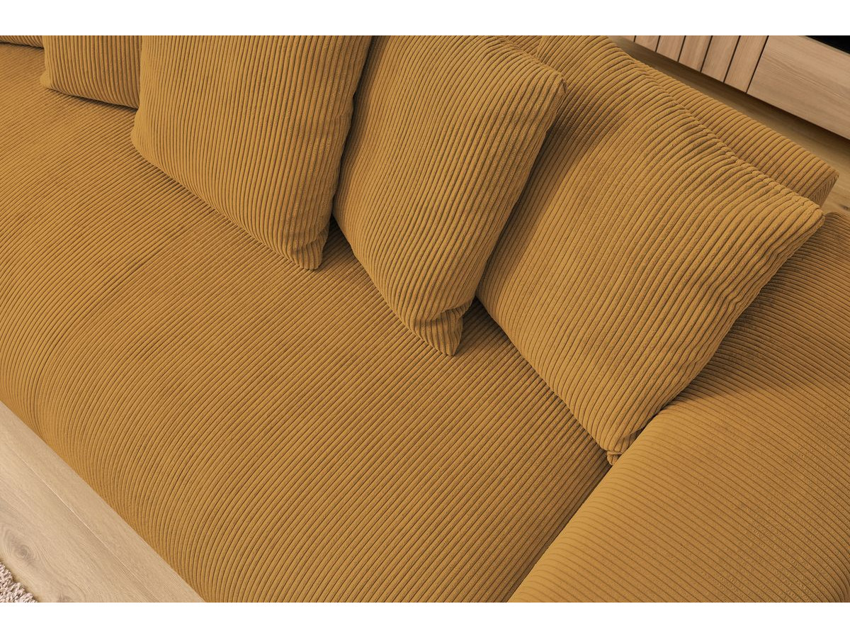 Bobochic Voltaire Sofa 3-Sitzer 280 × 124 cm Cordsamt Gelb