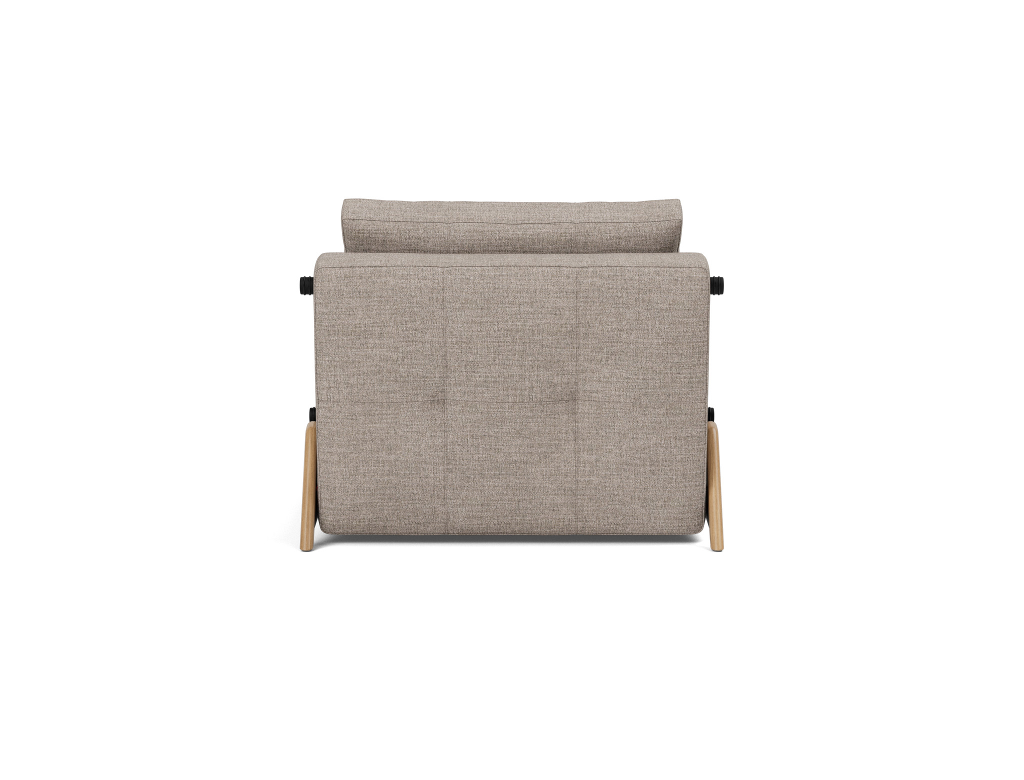 Schlafsessel Cubed 90 Chenille Yuveno 472-Warm-Grey Beine Eiche