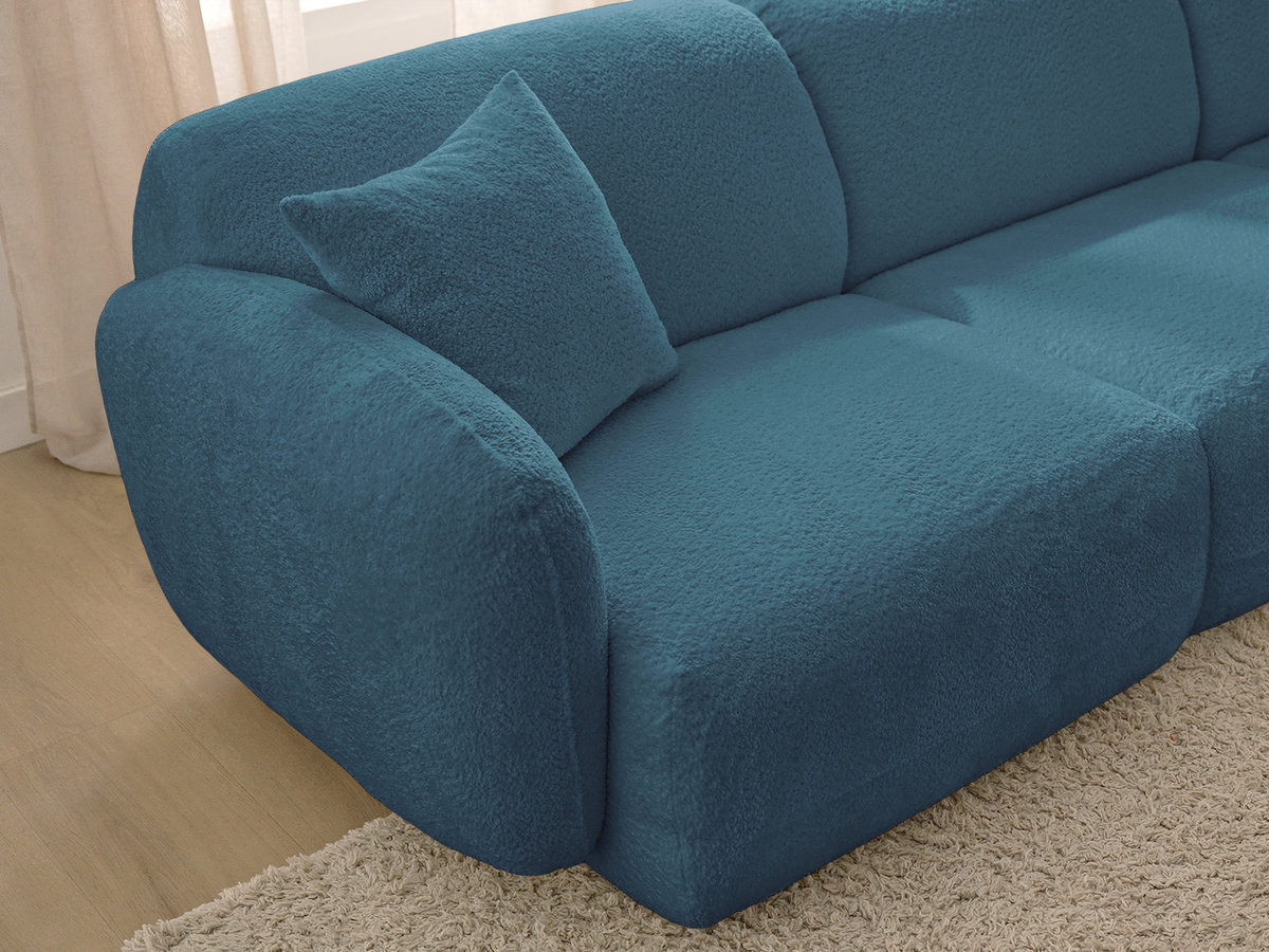 Bobochic Anda Wohnlandschaft Chenille Hellblau Ecke links