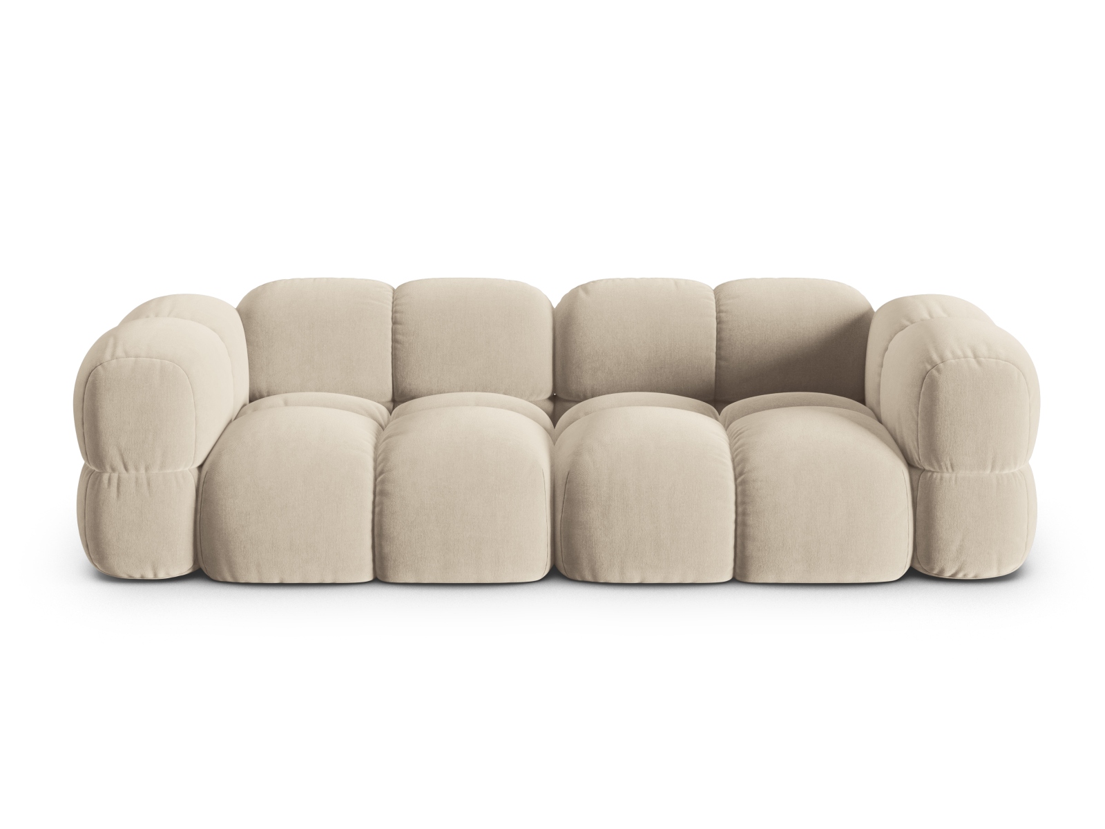 Cosmopolitan Design Sofa Loretto 4-Sitzer Samt Vogue Helles Beige