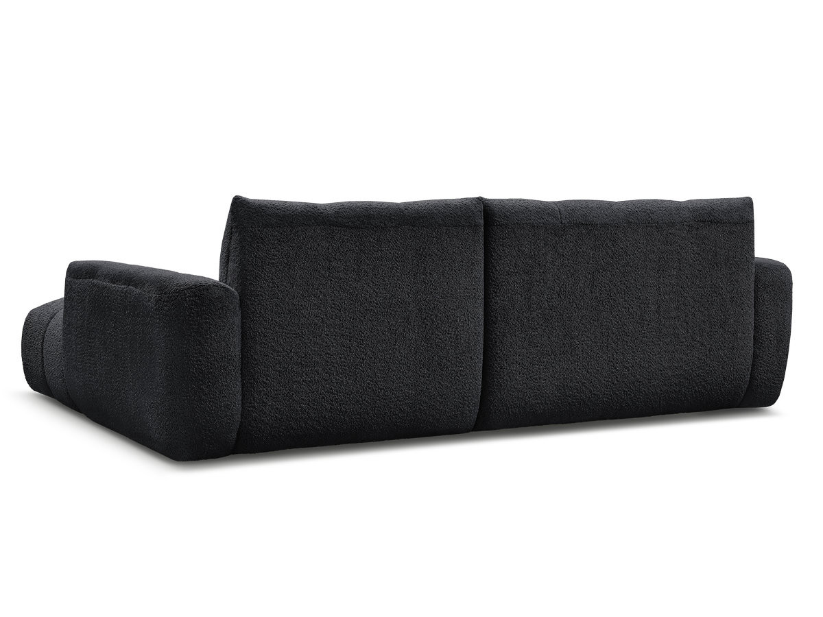 Bobochic Jaya Ecksofa Chenille Schwarz Ecke rechts